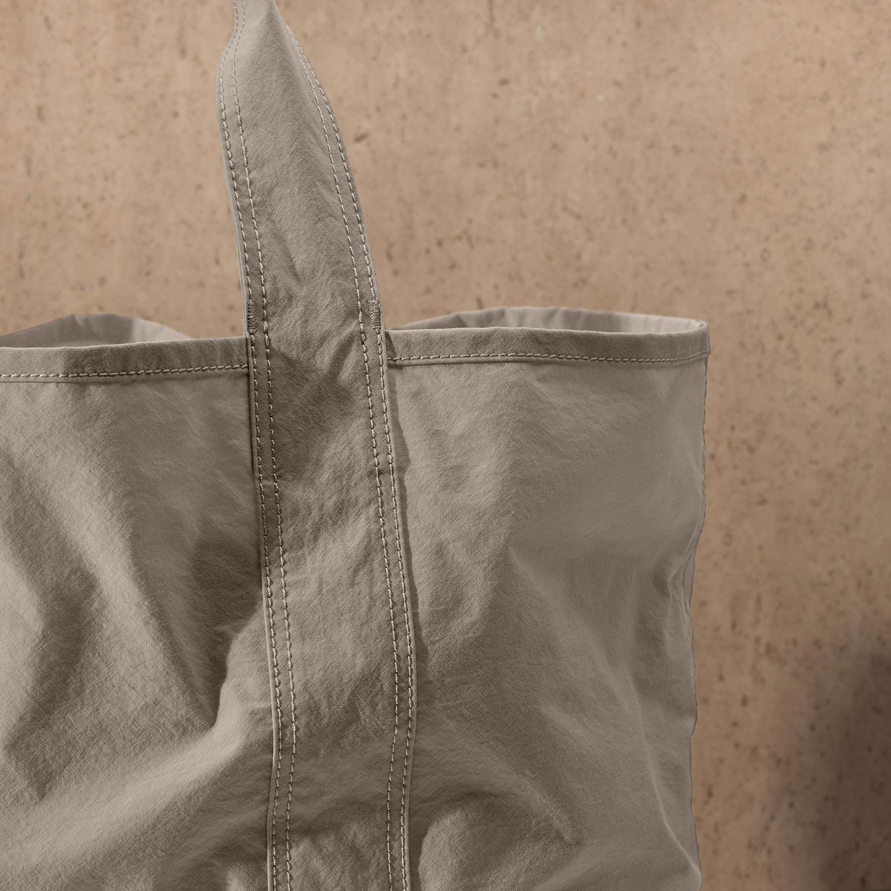 Small Matte Nylon Tote - New Sand