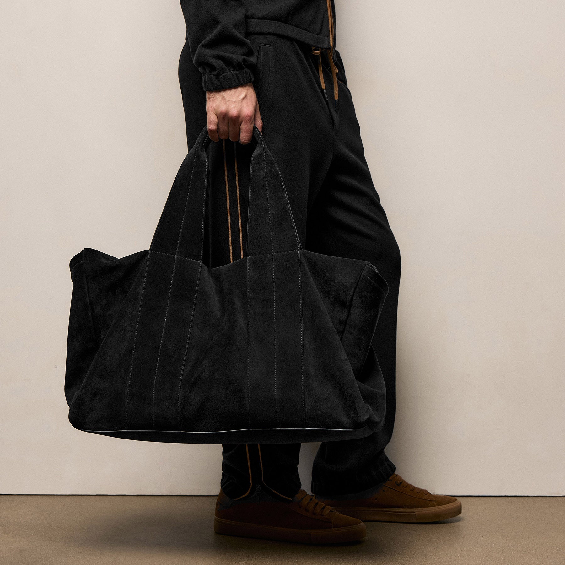 Suede Montecito Weekend Bag - Black