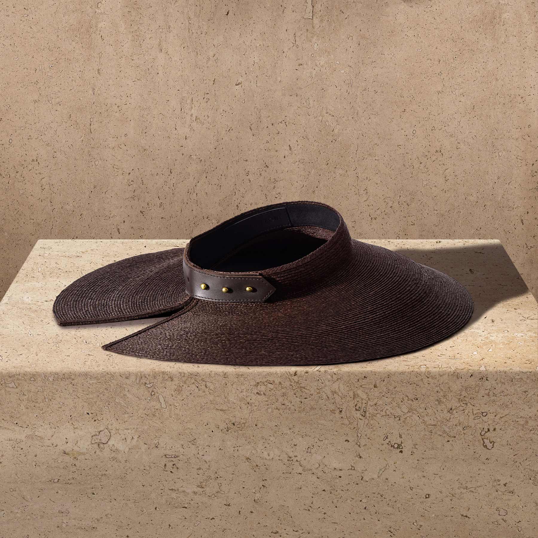 Janessa Leone Birdie Visor - Chocolate