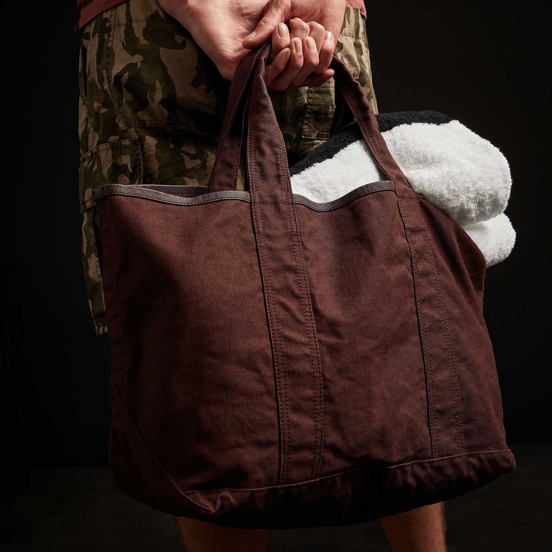 Small Canvas Tote - Dark Plum