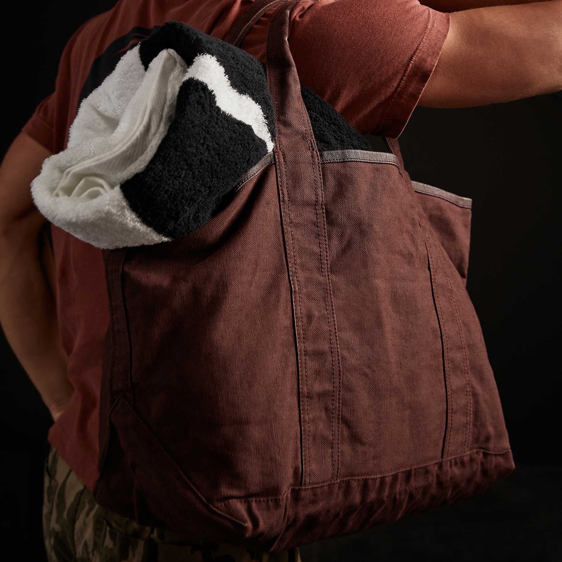 Small Canvas Tote - Dark Plum
