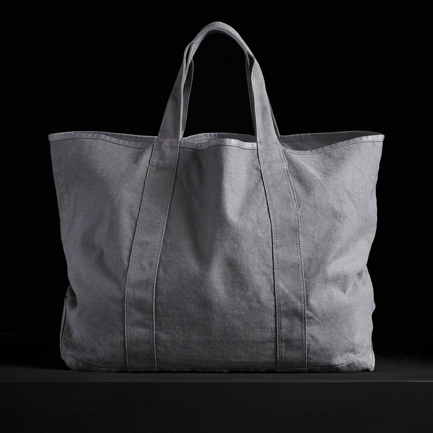 Large Canvas Tote - Silver