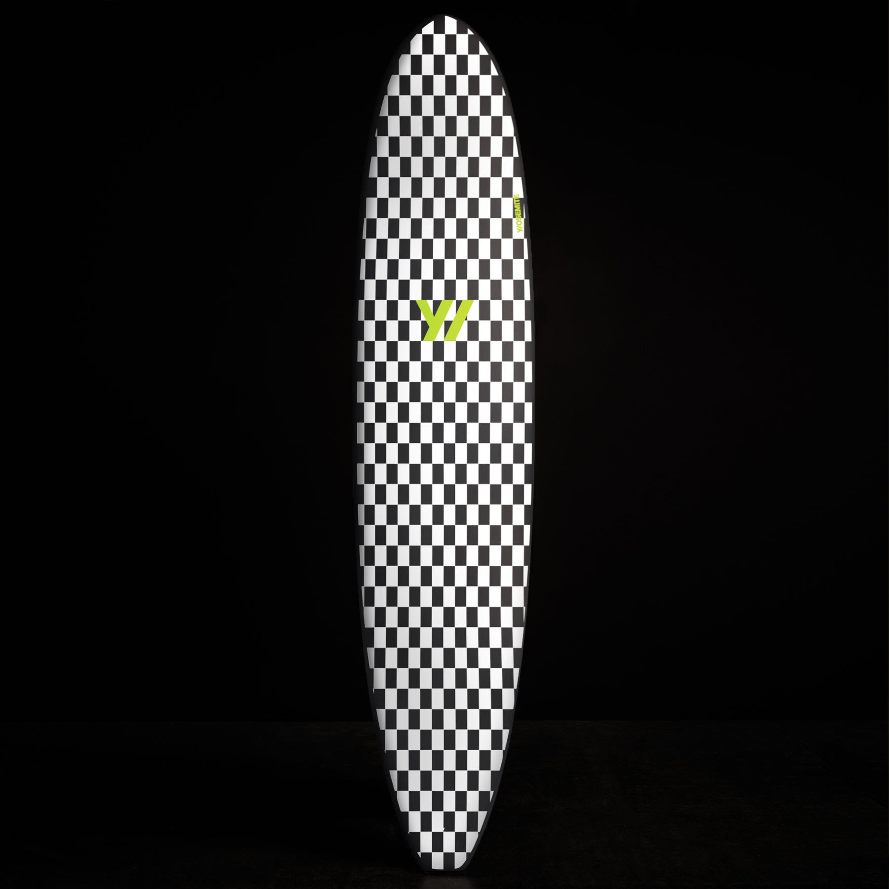 Y/OSEMITE  Checkered Longboard 7Ft 10In - Black/White