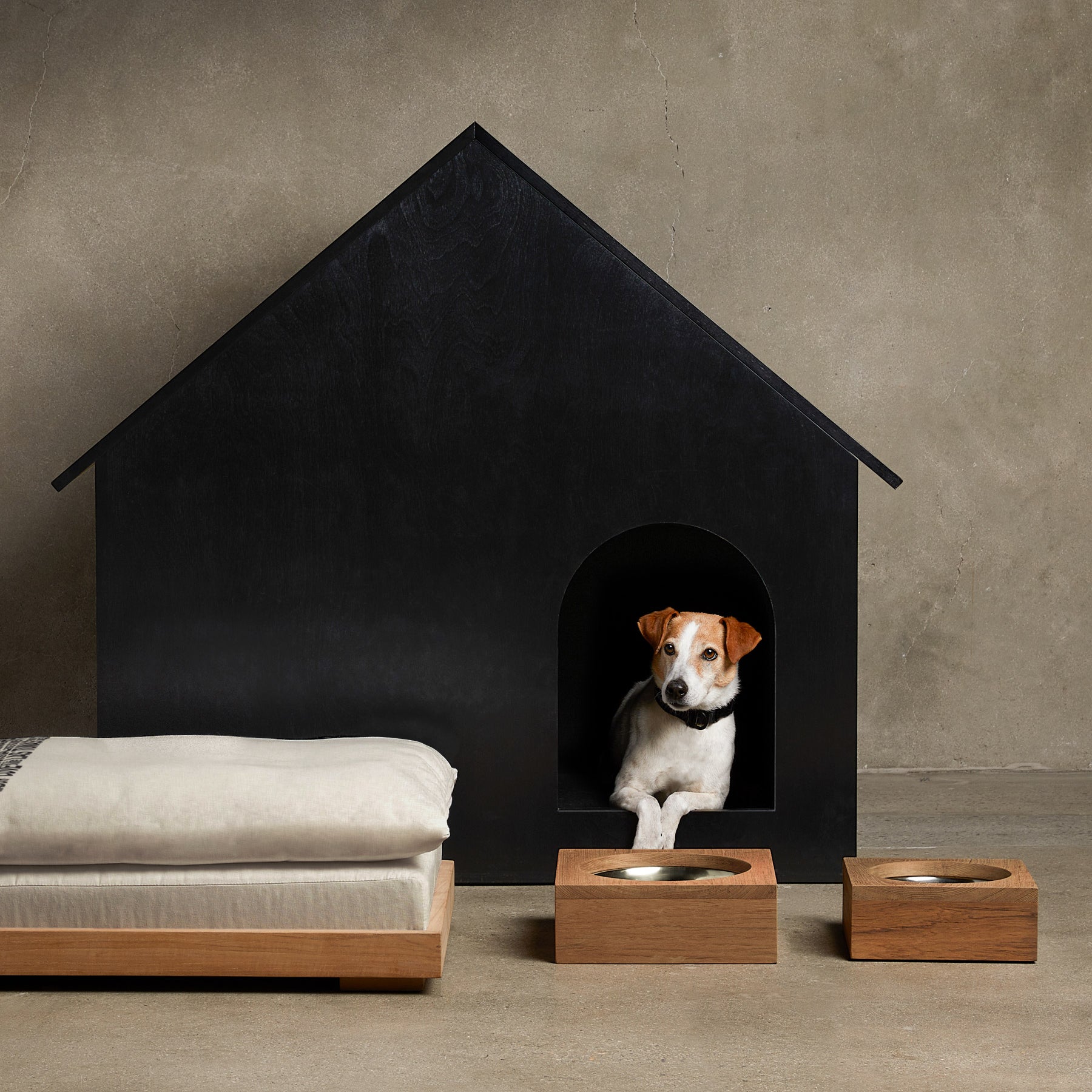 Teak Dog Bed - Teak