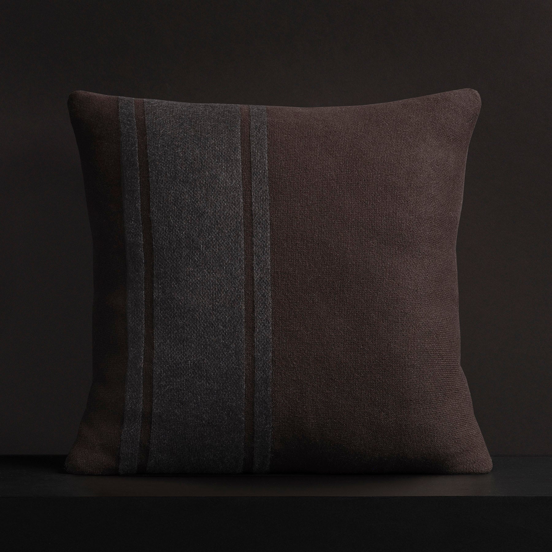 Baja Stripe Sham - Dark Brown/Charcoal