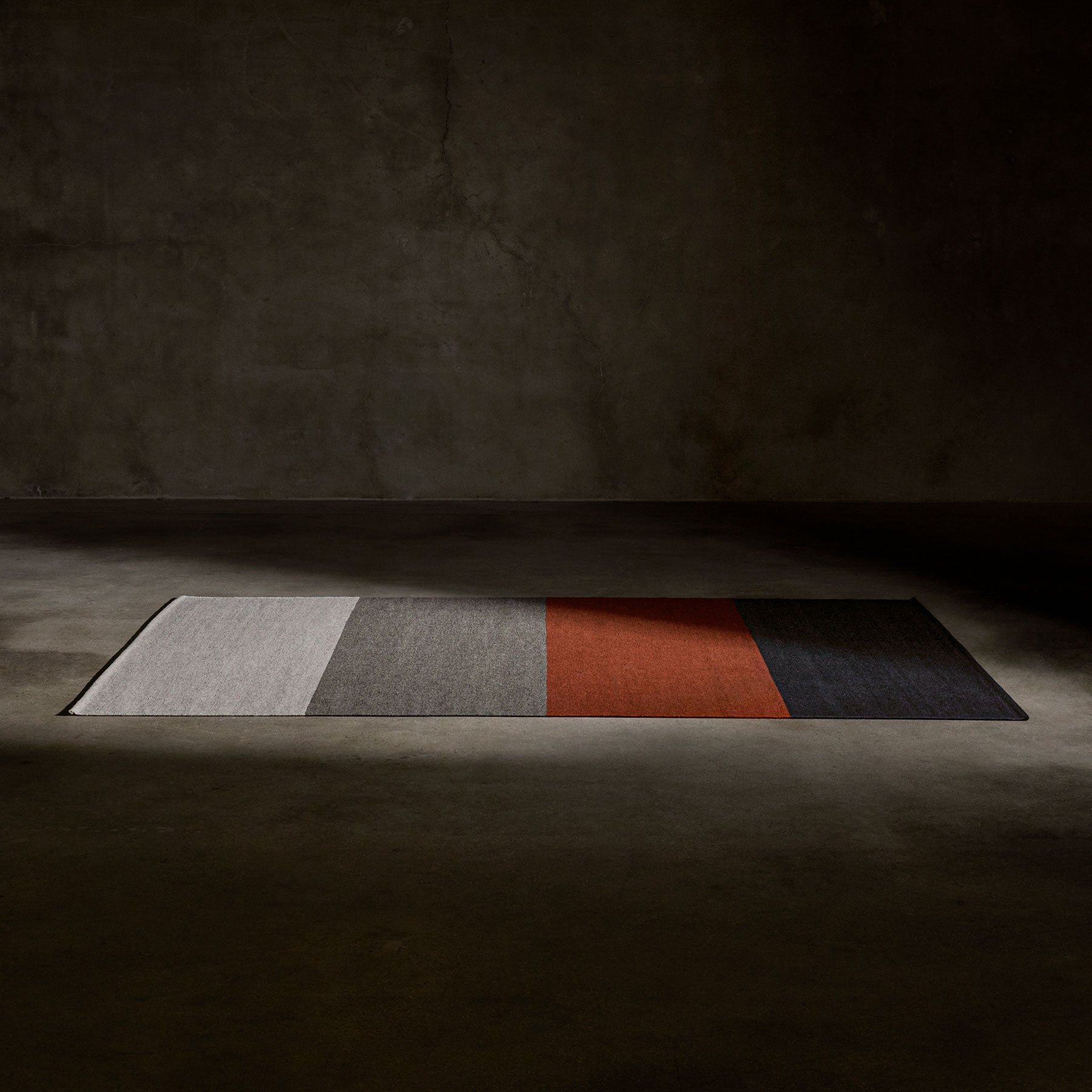 Color Blocked Area Rug - Blk M/Ochre/Flint
