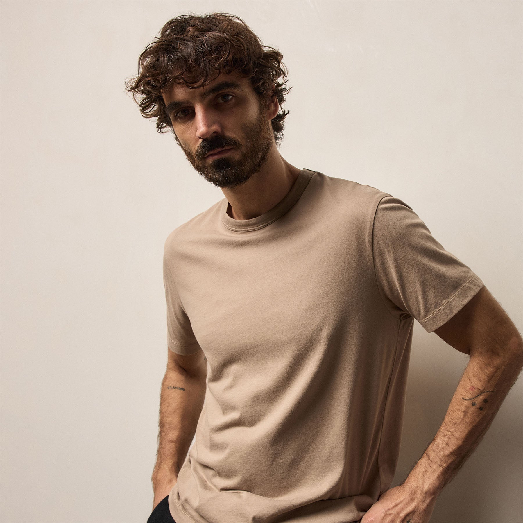 Brushed Lotus Crew - Light Khaki