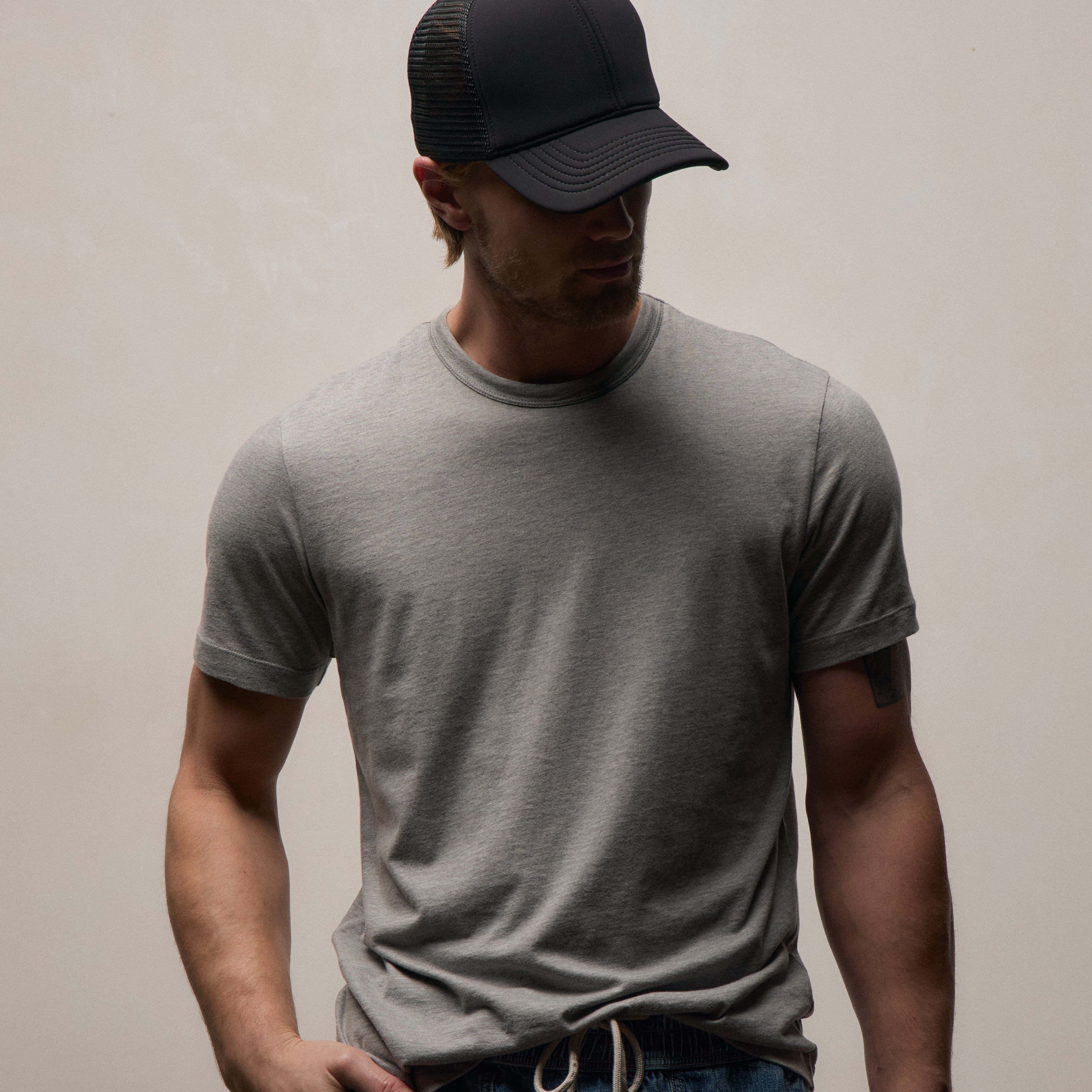 Brushed Lotus Crew - Heather Grey