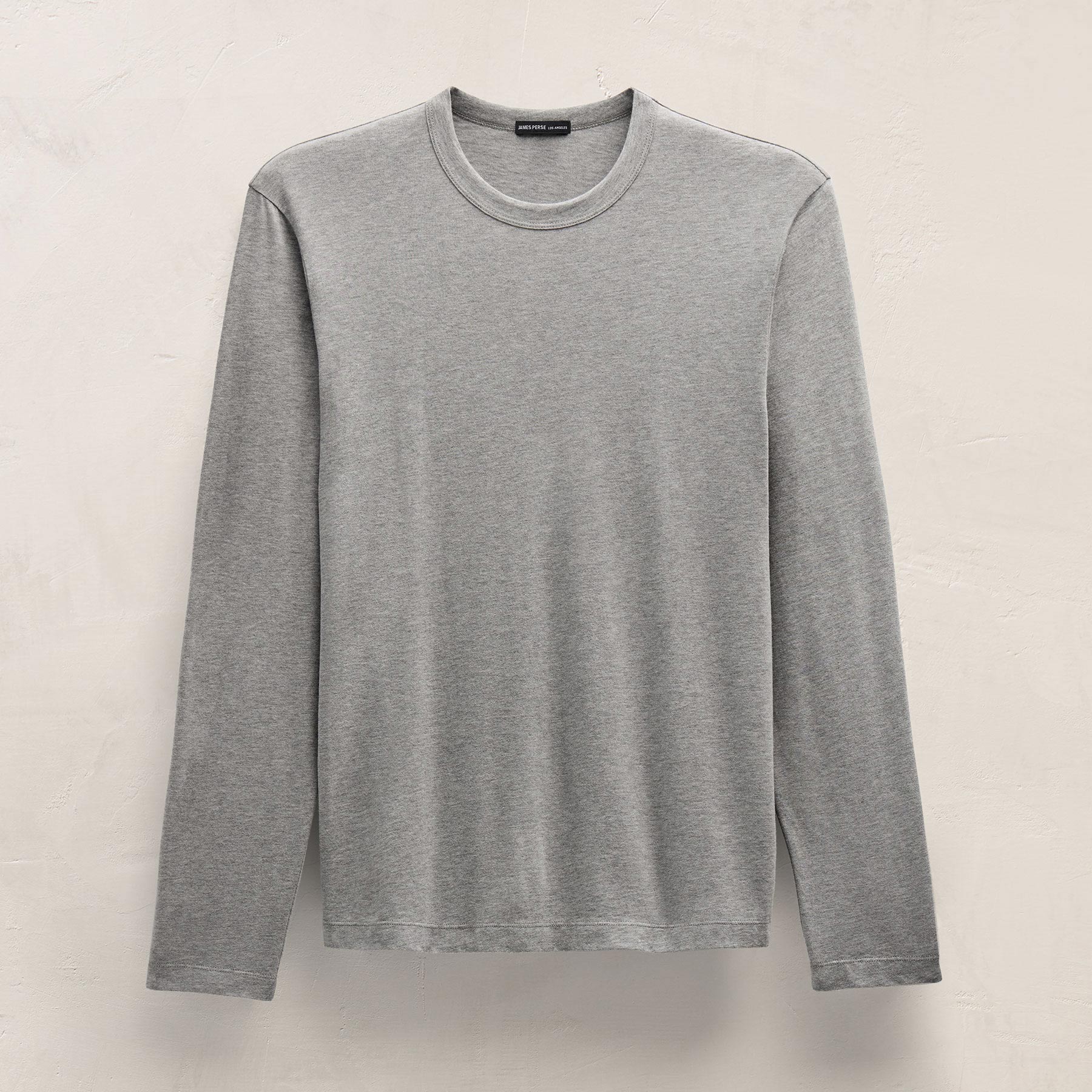 Brushed Lotus Long Sleeve Crew - Heather Grey