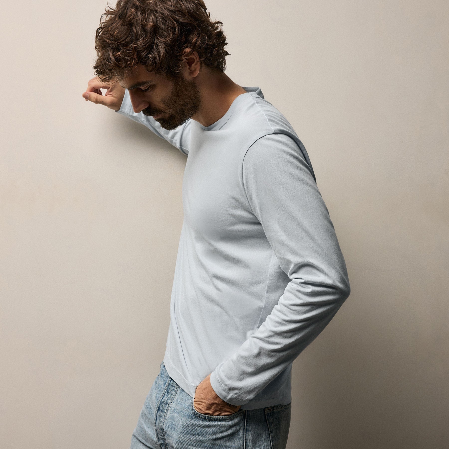 Brushed Lotus Long Sleeve Crew - Memory