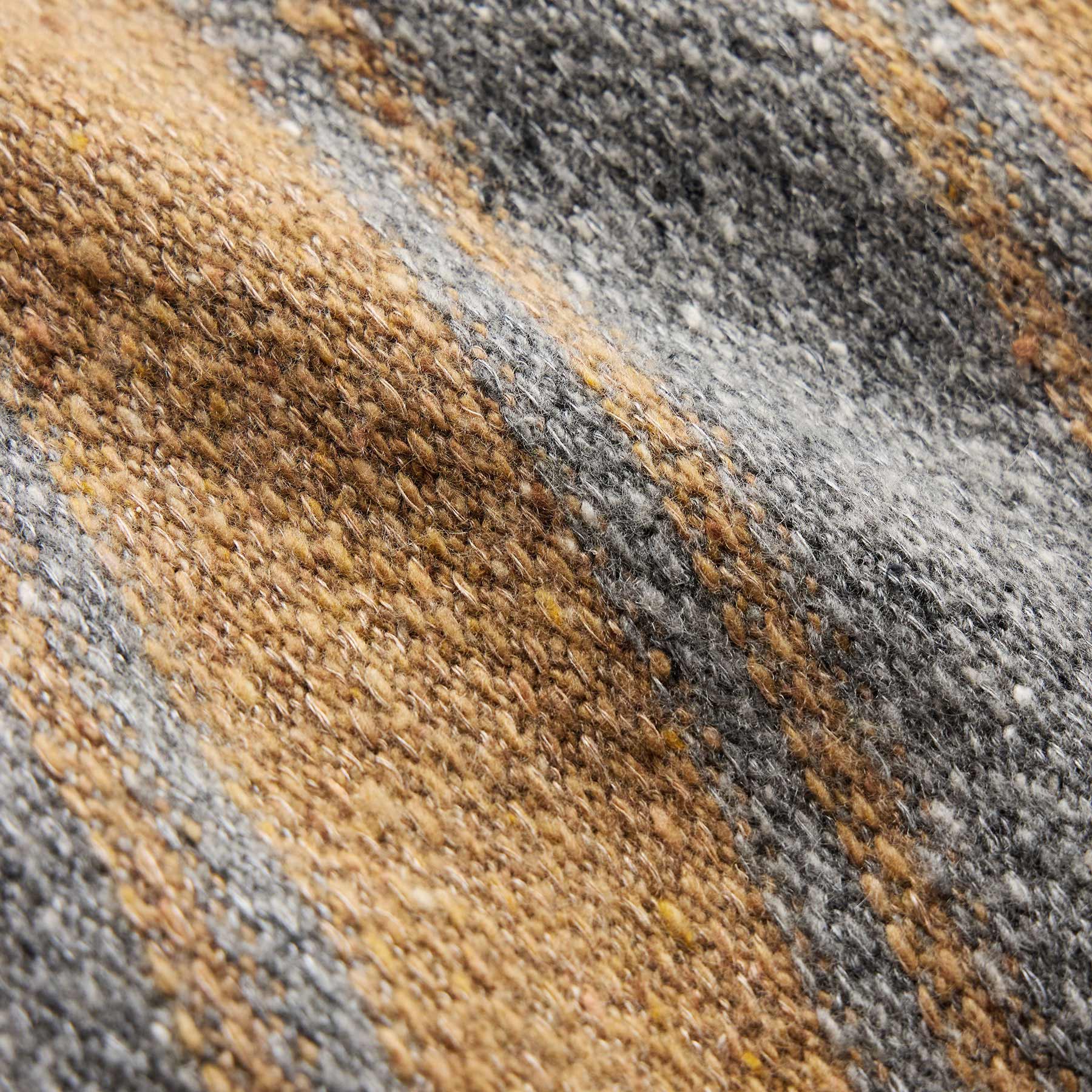 Baja Stripe Cashmere Hoodie - Heather Grey/Toffee