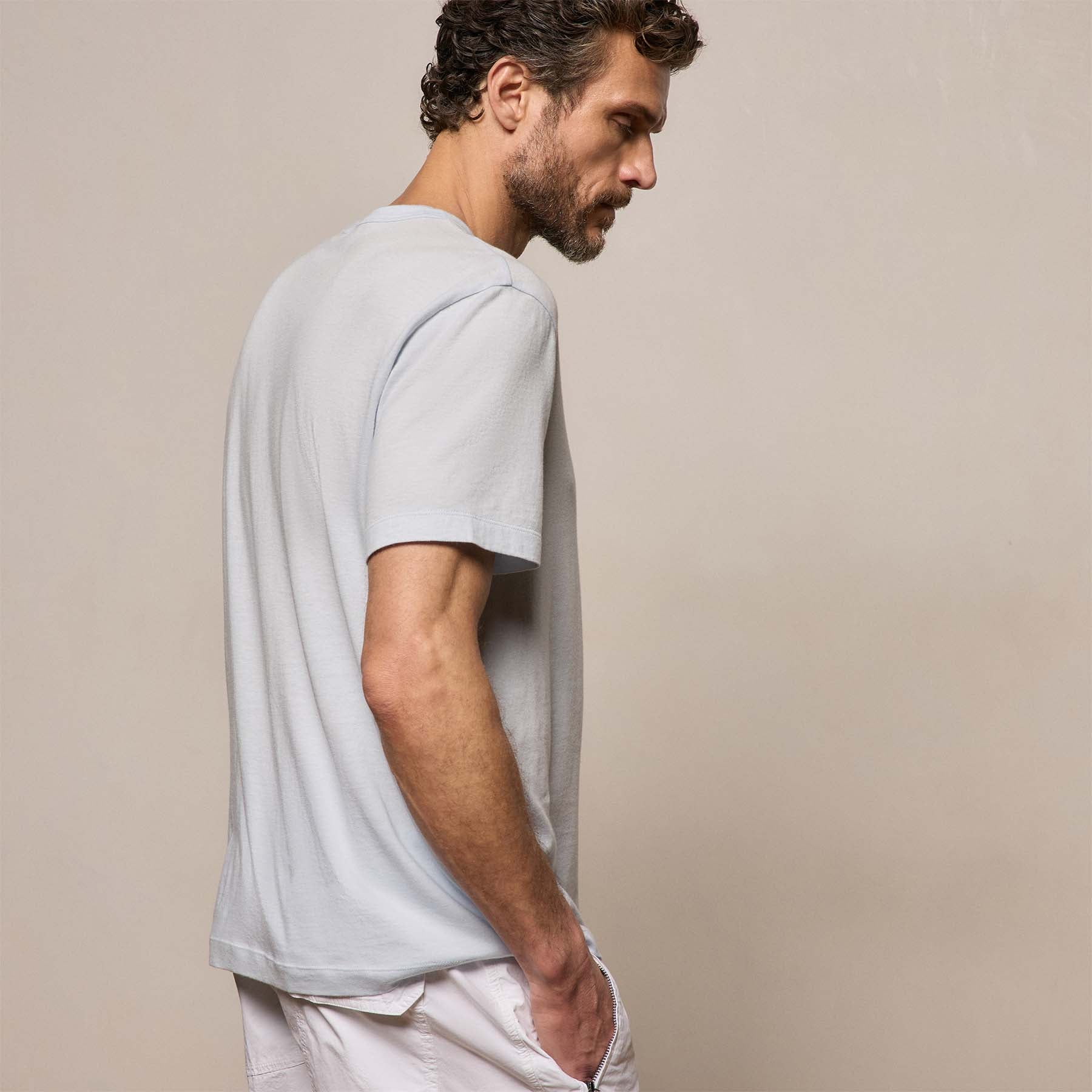 Cotton Cashmere Short Sleeve Tee - Memory