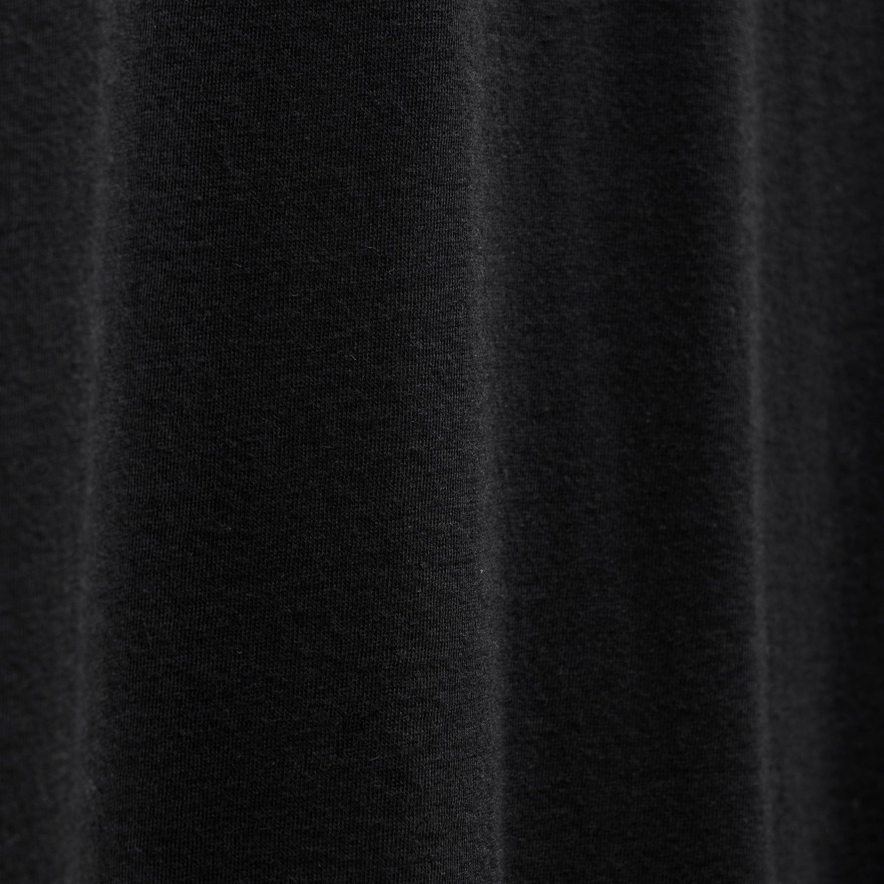Cotton Cashmere Open Polo - Black