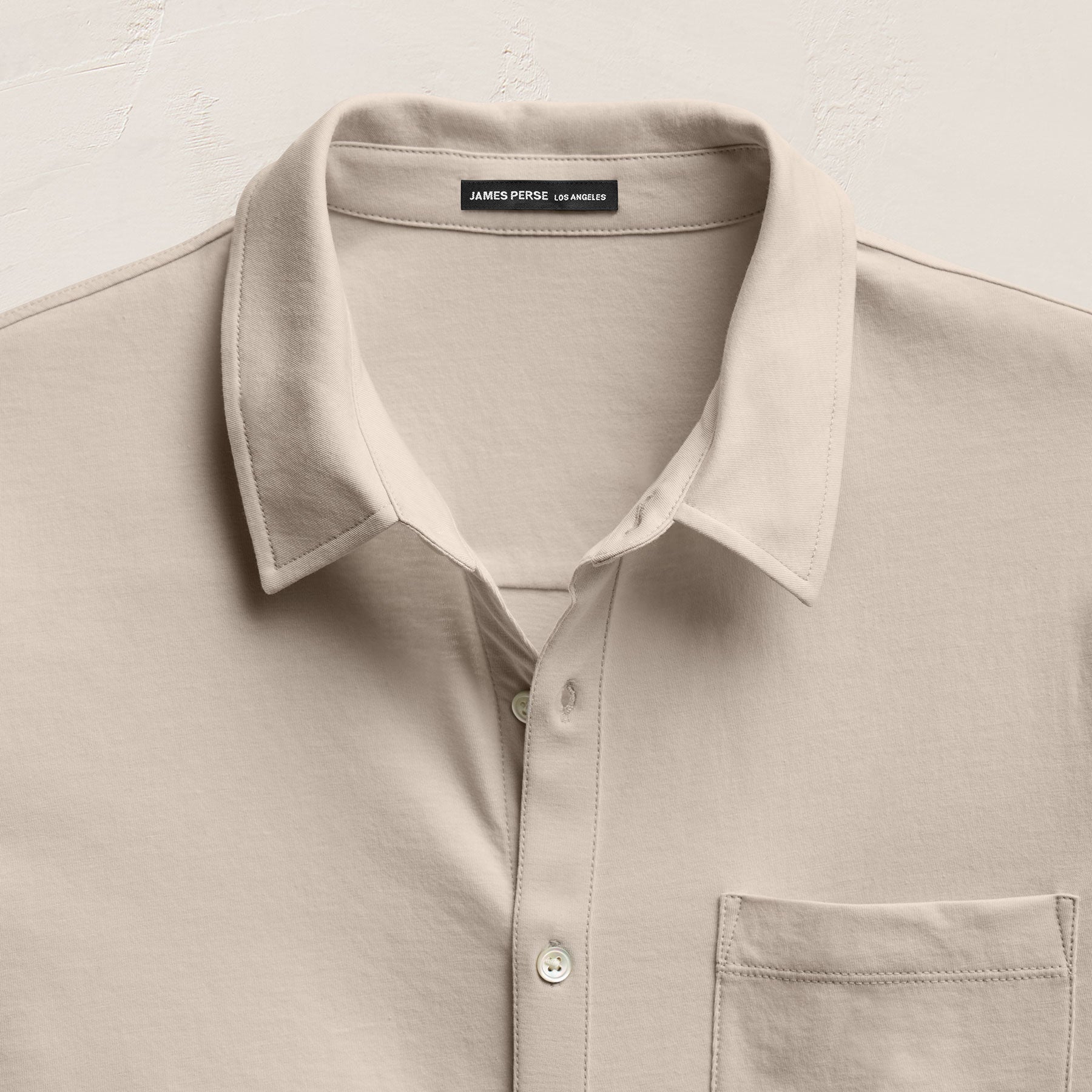 Clean Finish Jersey Shirt - Pearl