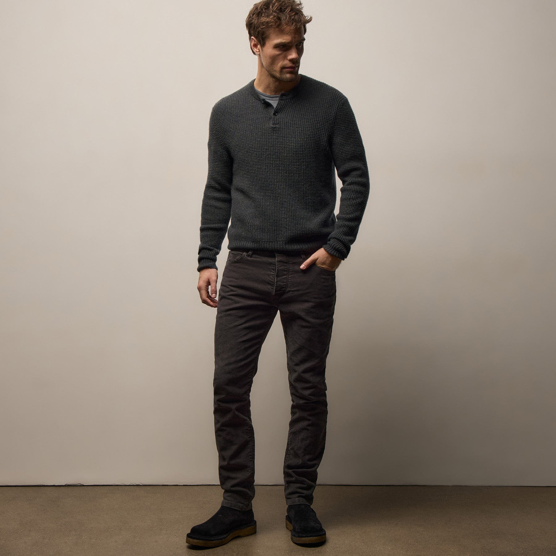 Cotton Moleskin 5 Pocket Pant - Magma Pigment