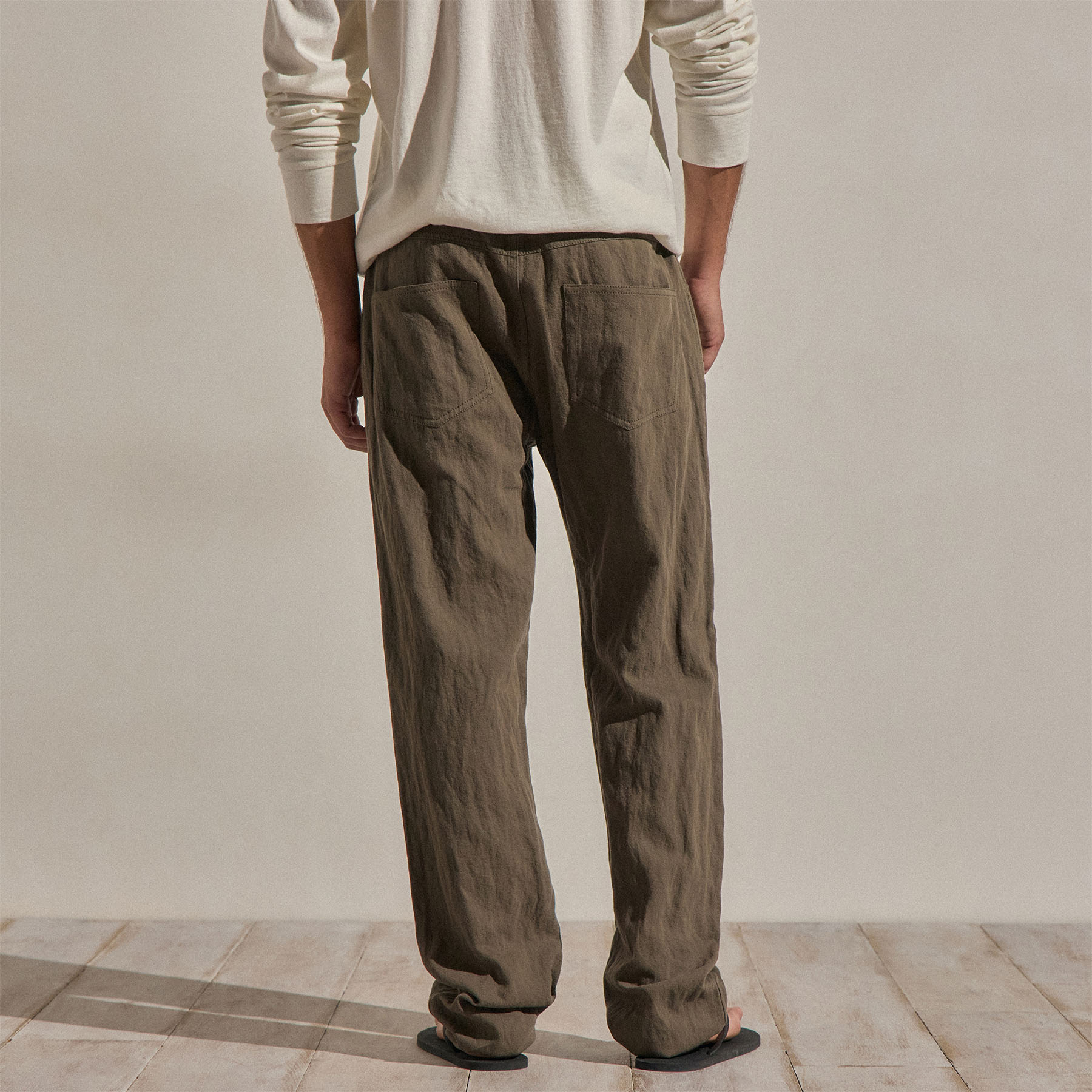 Cotton Metal Twill Pant - Army Green