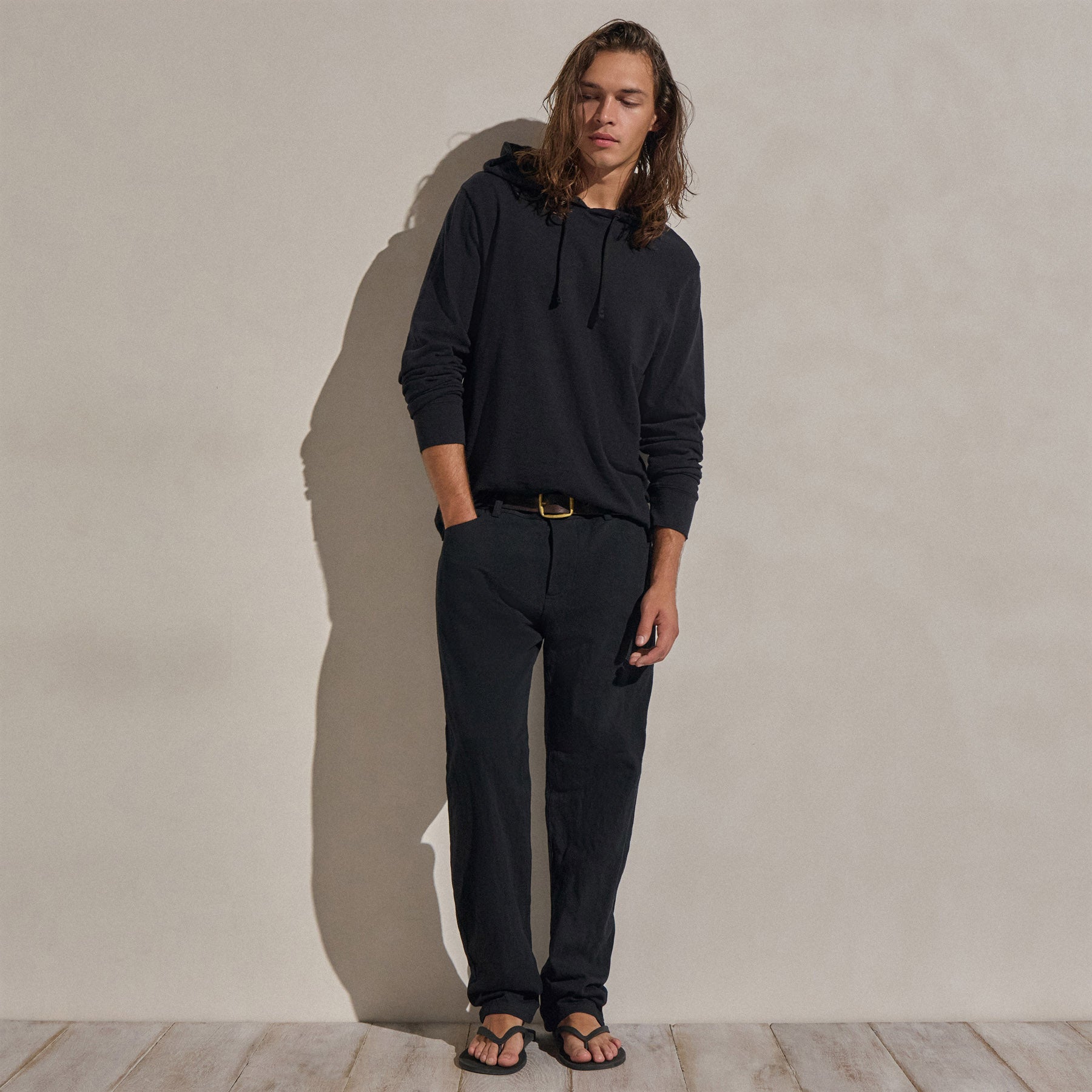 Cotton Metal Twill Pant - Black