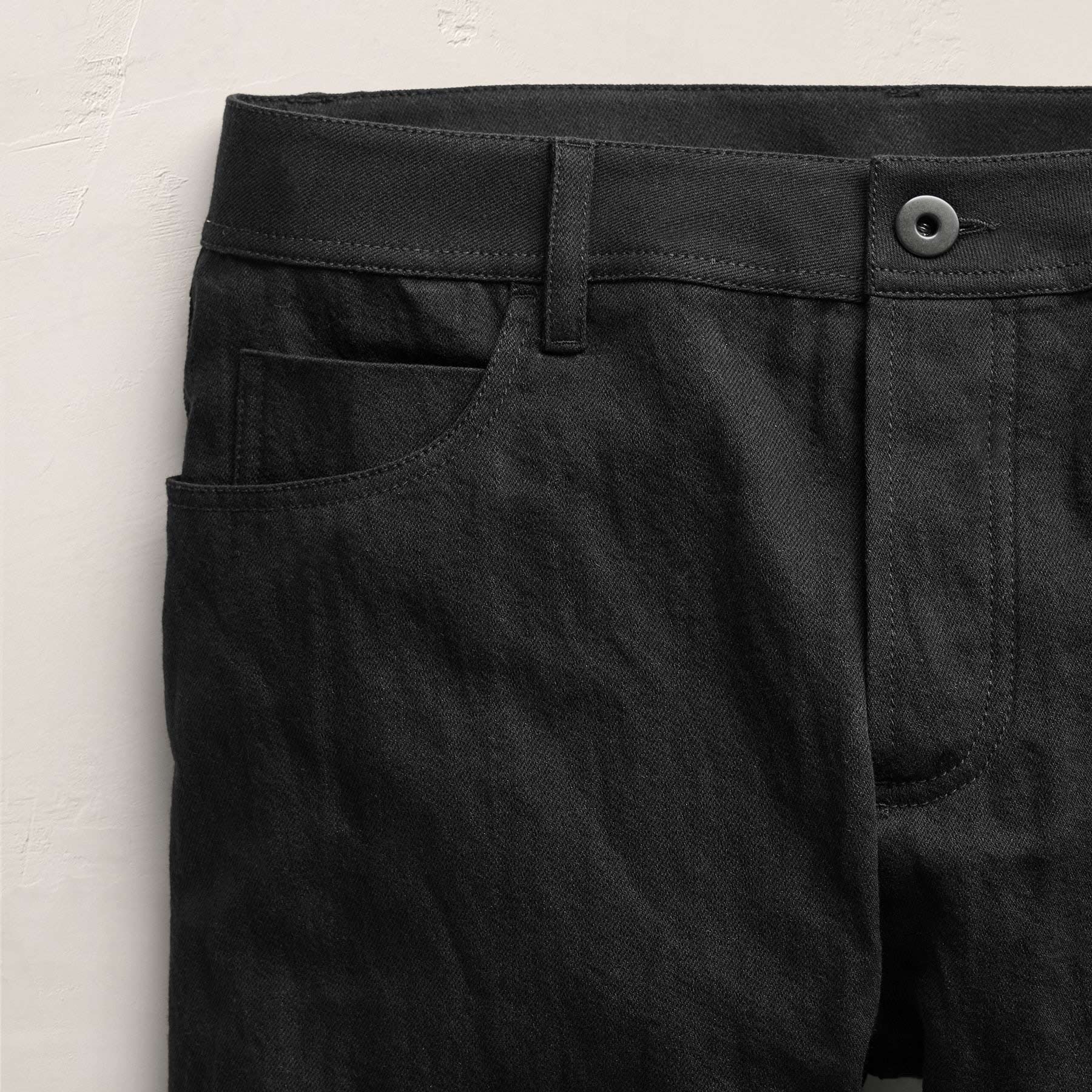 Cotton Metal Twill Pant - Black