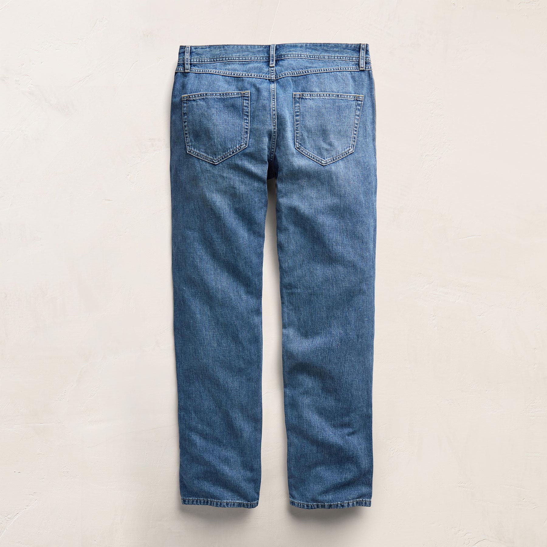 Classic Linen Denim Pant - Medium Wash