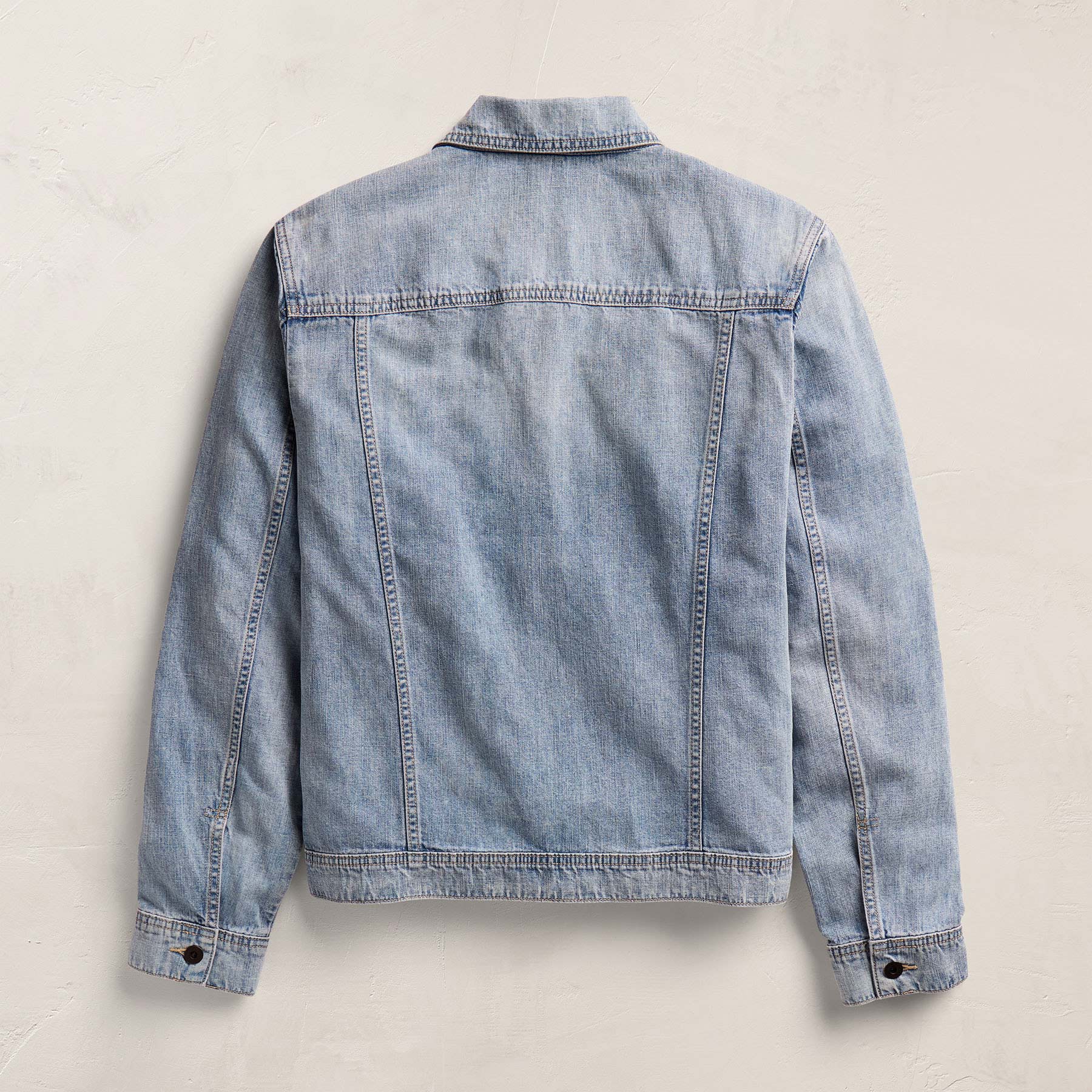 Linen Denim Trucker Jacket - Light Wash
