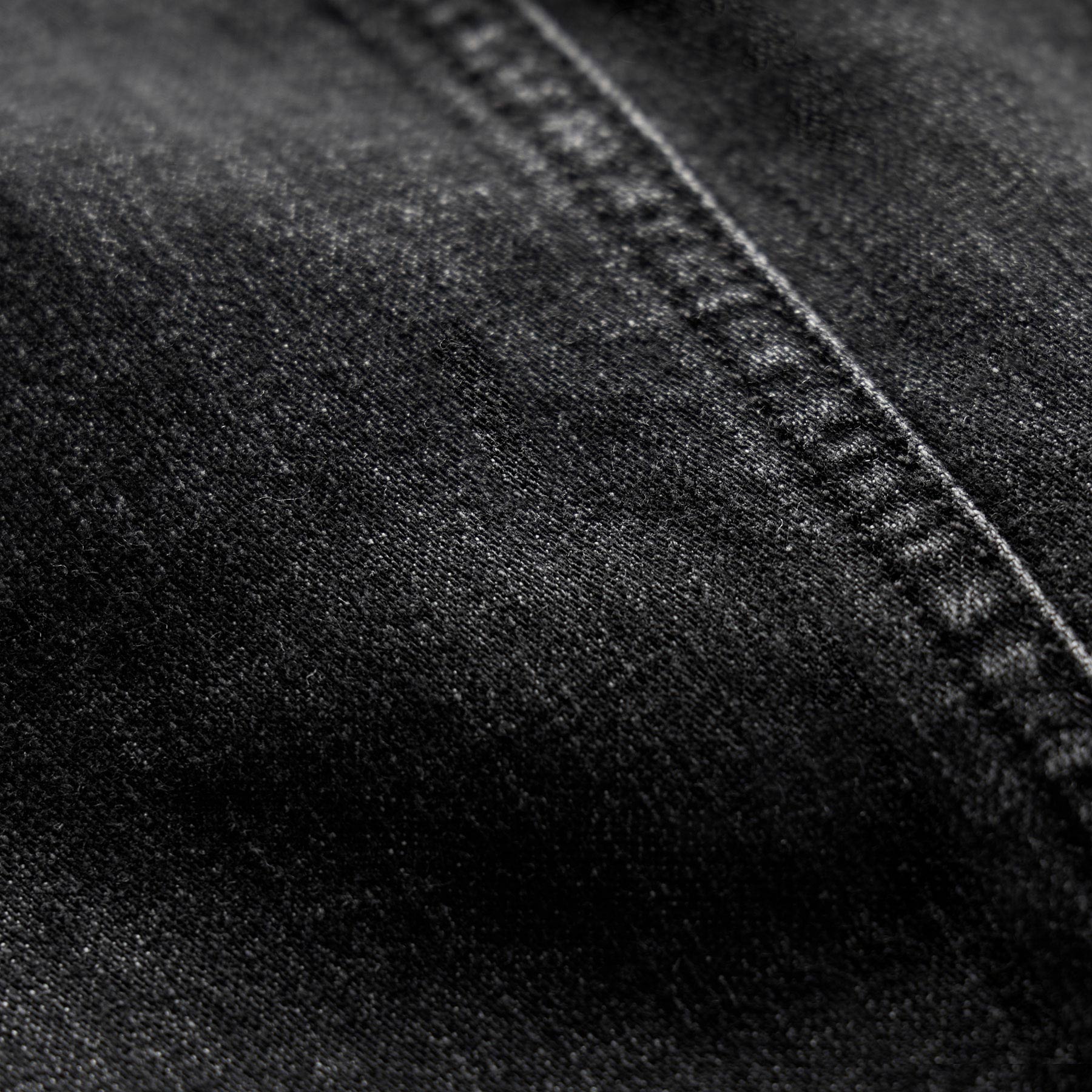 Linen Denim Drawstring Short - Black Wash