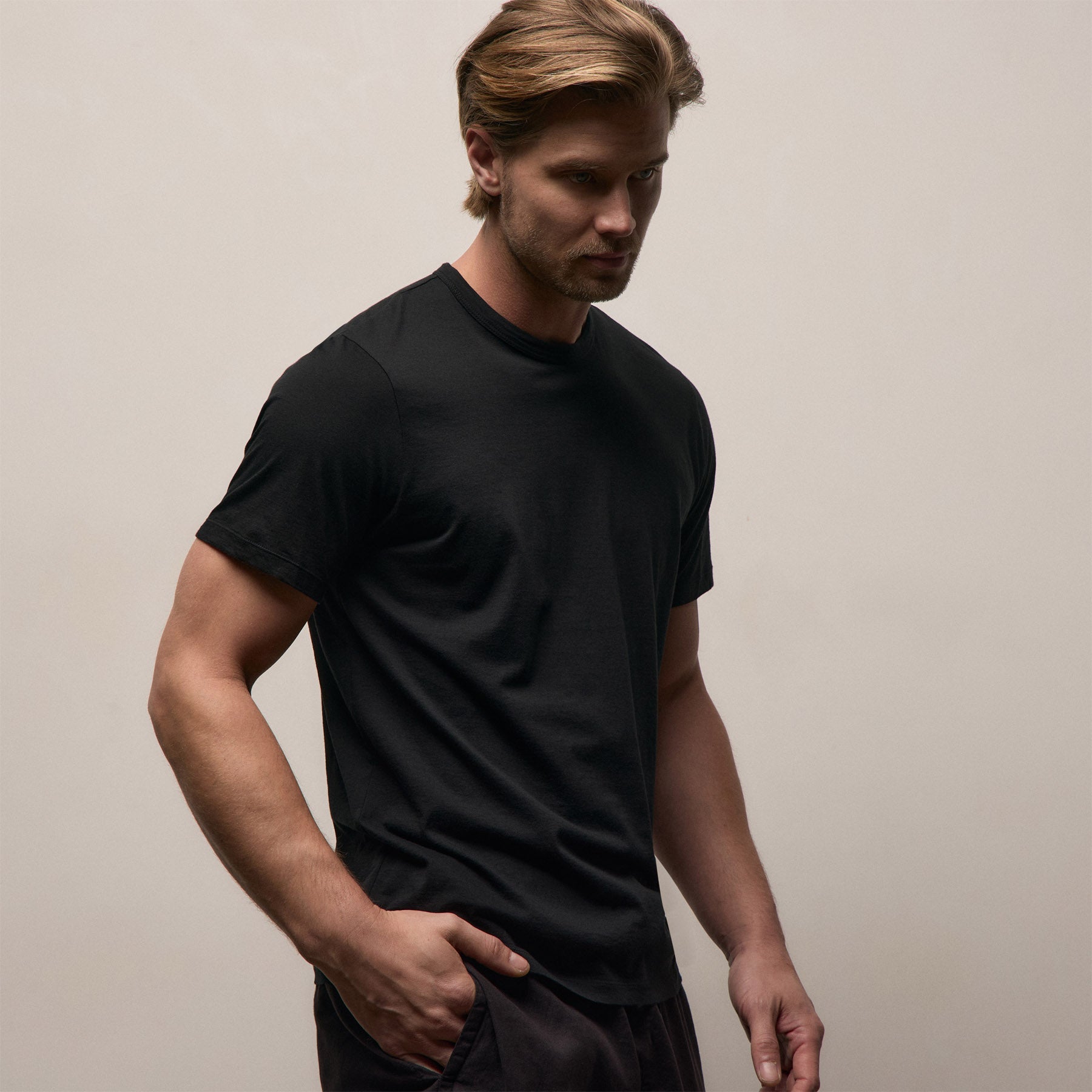 3 Pack Luxe Lotus Jersey Tee - Black