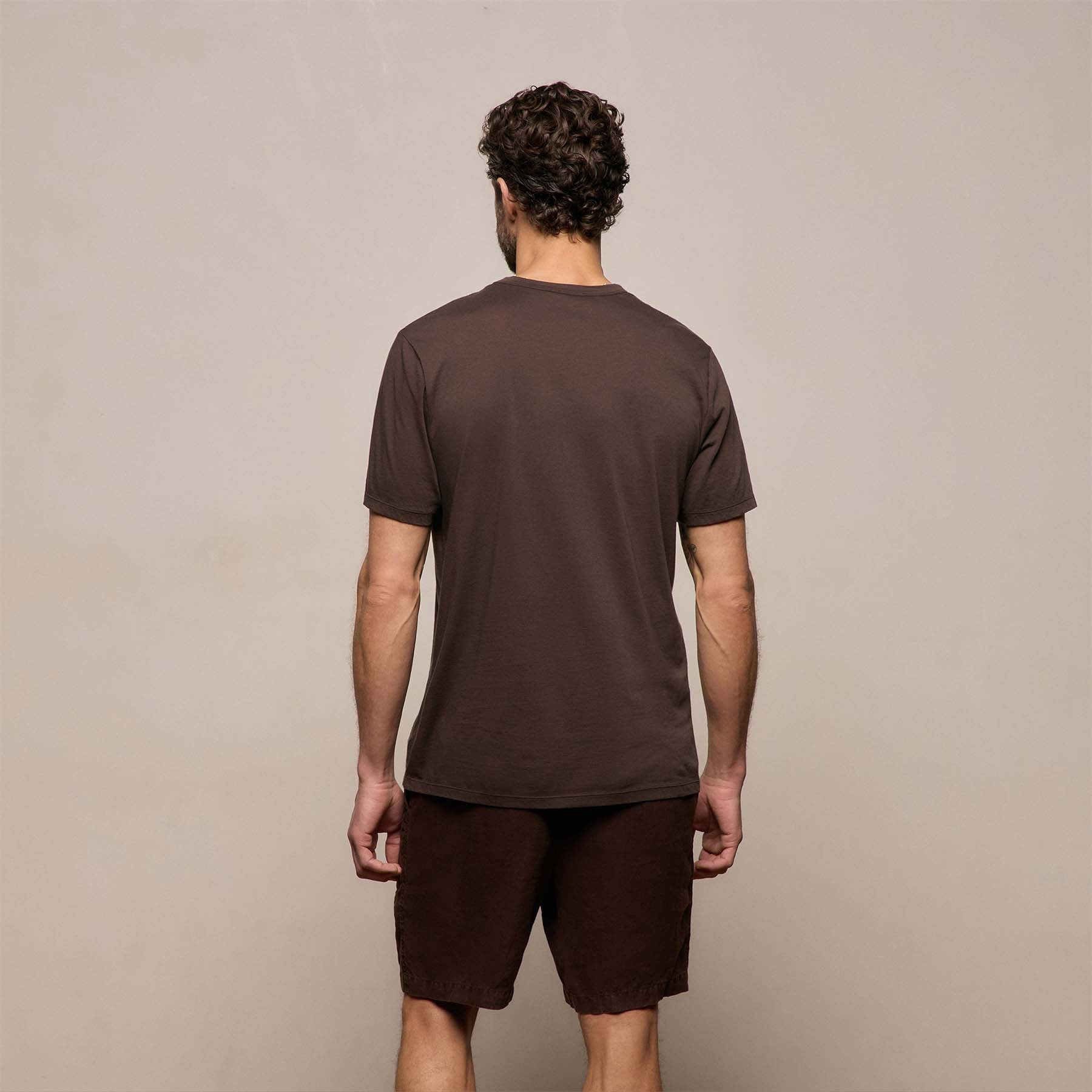 Luxe Lotus Jersey Tee - Bark