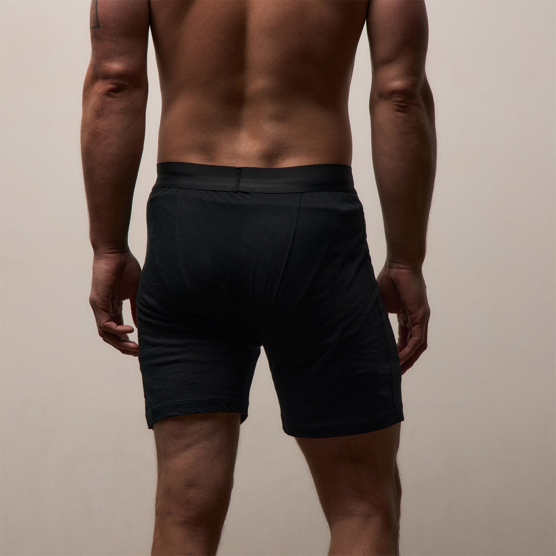 Luxe Lotus Relaxed Fit Boxer Short - Black