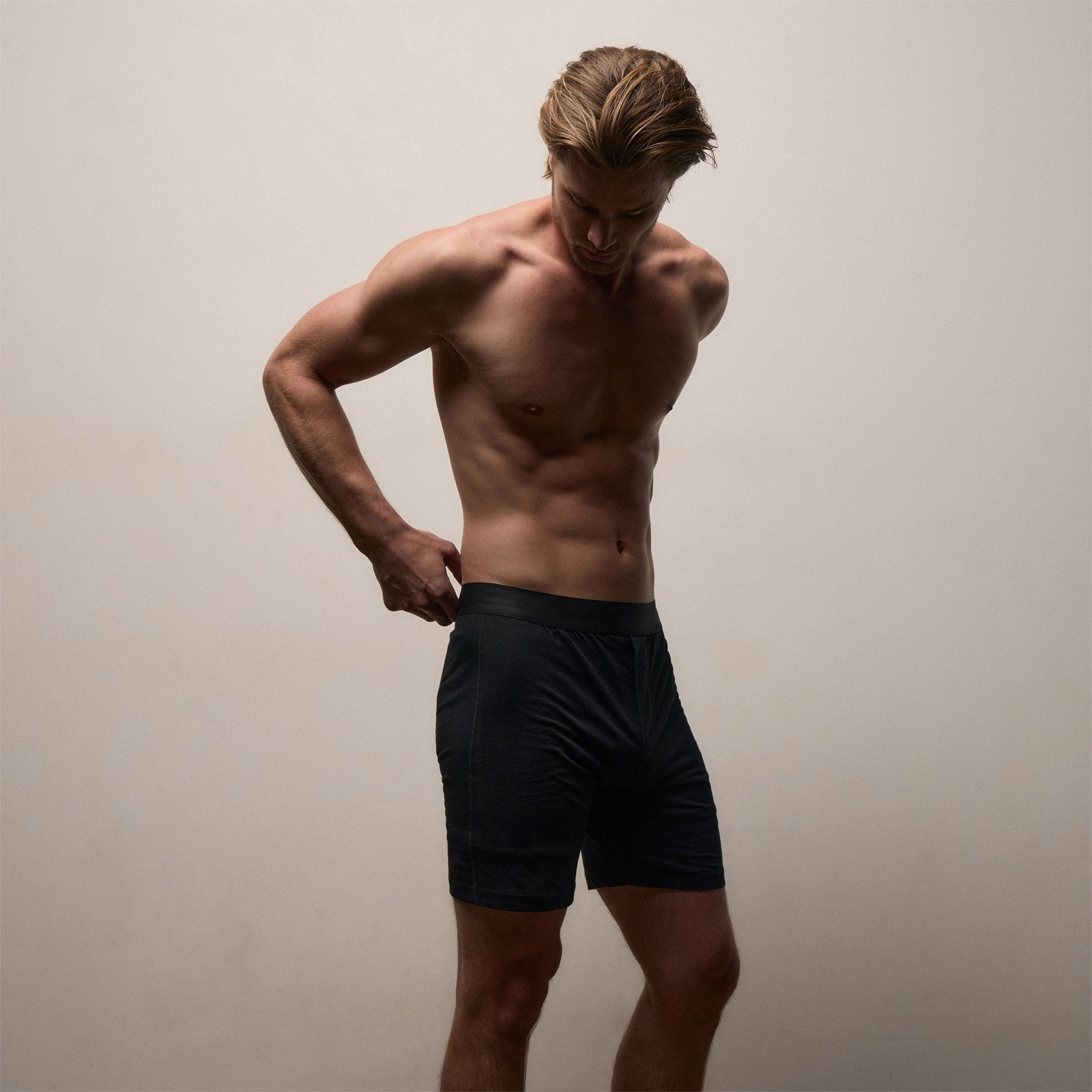 Luxe Lotus Relaxed Fit Boxer Short - Black