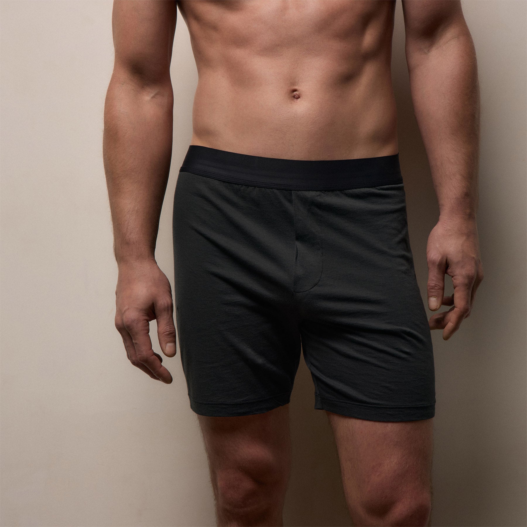 Luxe Lotus Relaxed Fit Boxer Short - Carbon