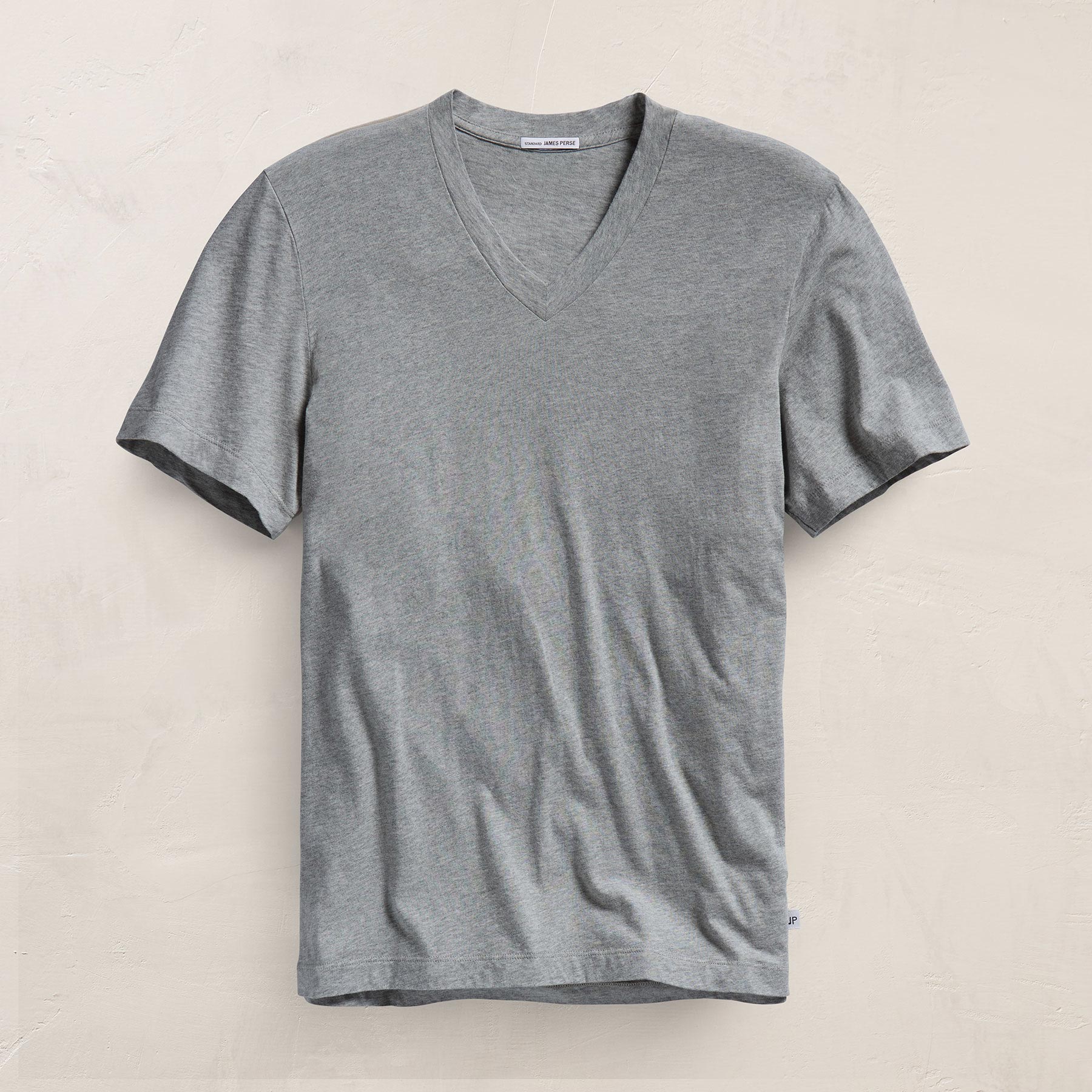 Short Sleeve V Neck - Heather Grey