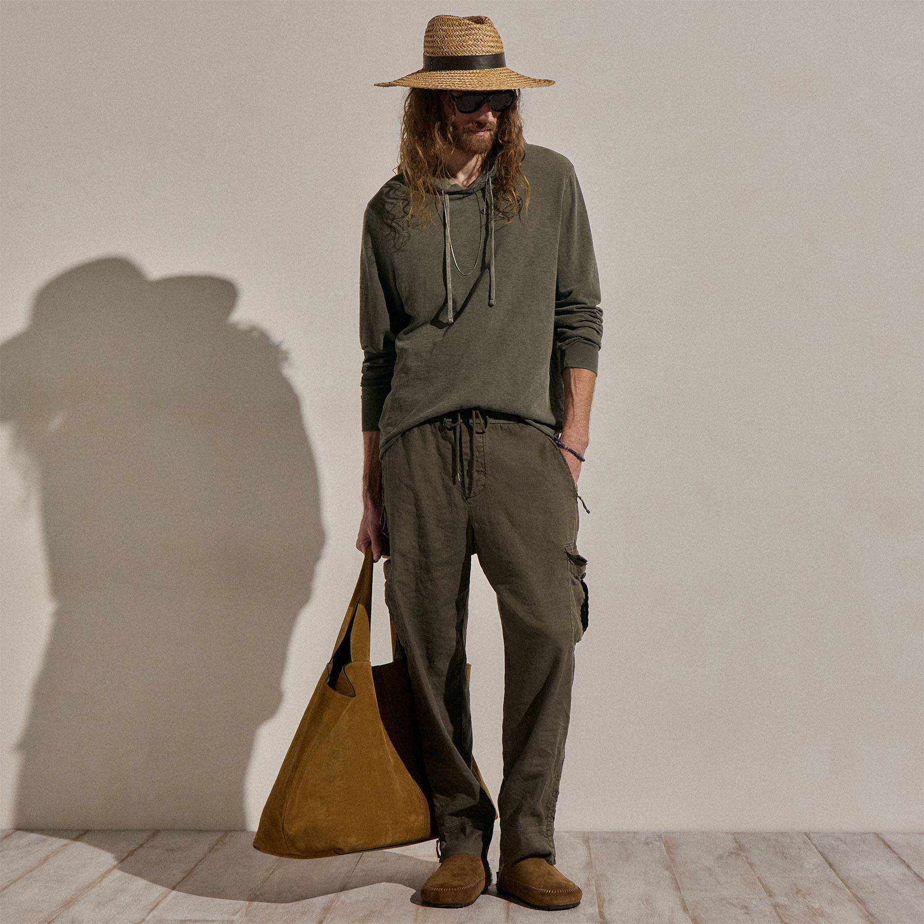 Cotton Slub Hoodie - Army Green Pigment