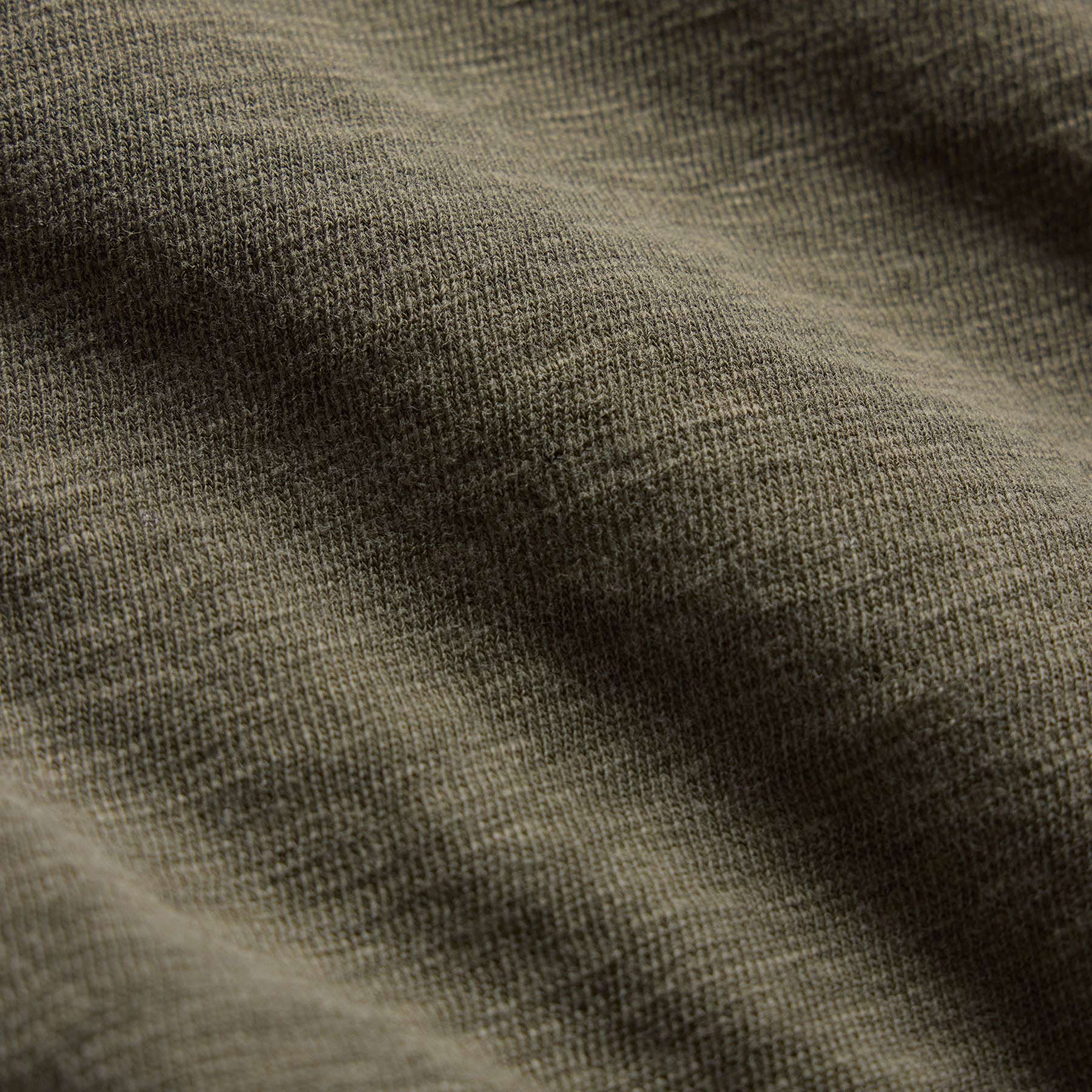 Cotton Slub Short Sleeve Tee - Army Green Pigment
