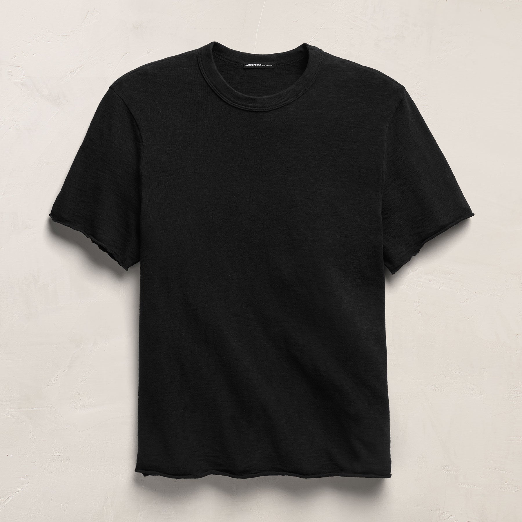 Cotton Slub Short Sleeve Tee - Black
