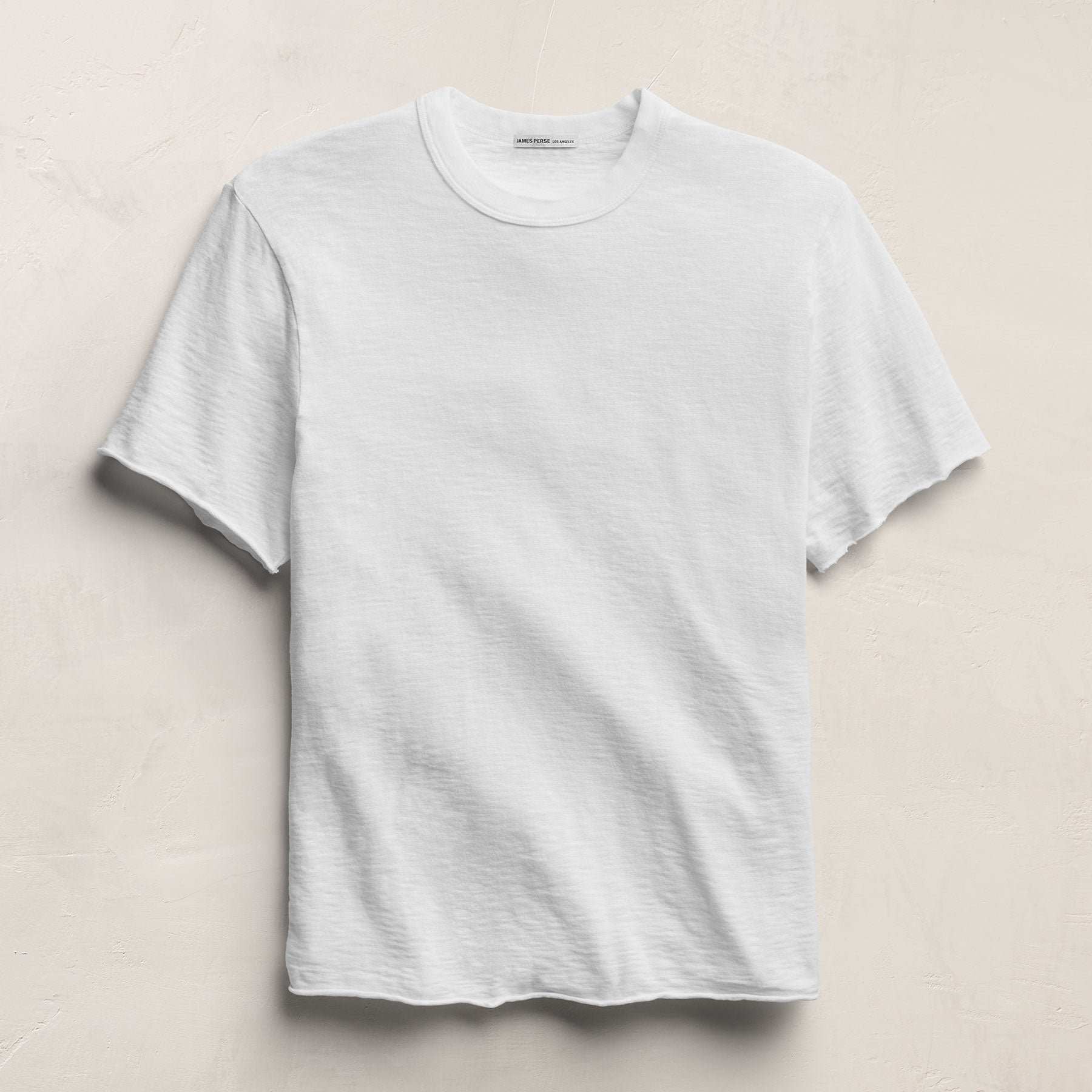 Cotton Slub Short Sleeve Tee - White
