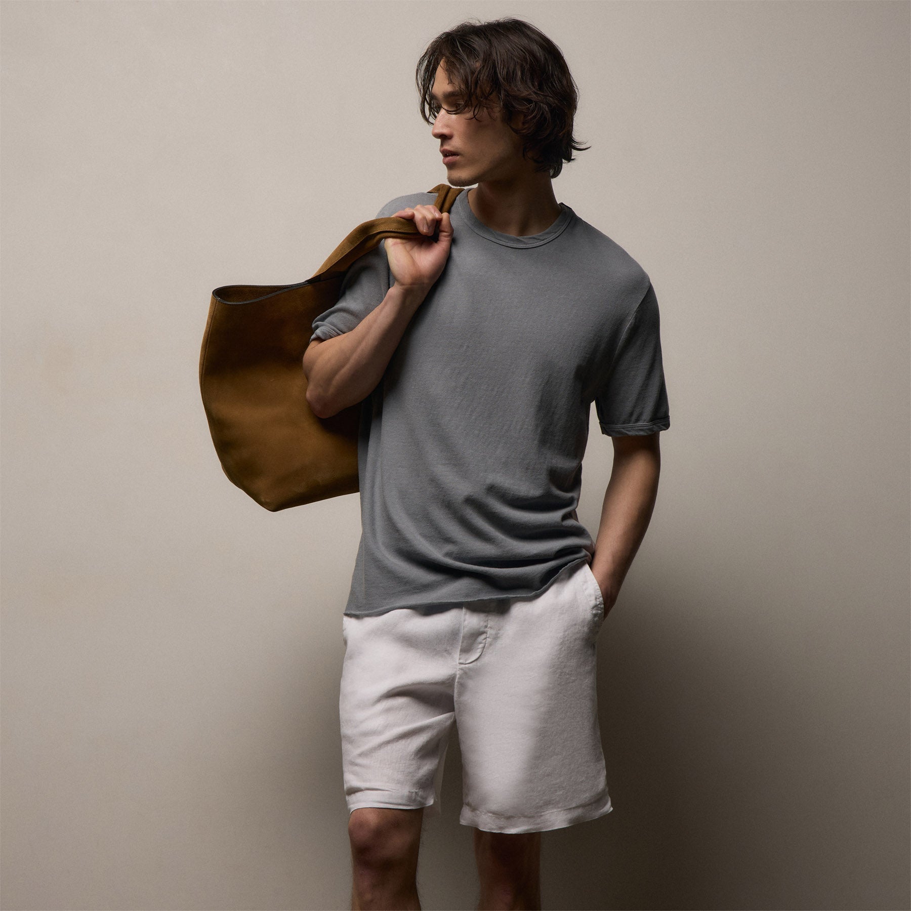 Slub Jersey Short Sleeve Crew - Ore Pigment