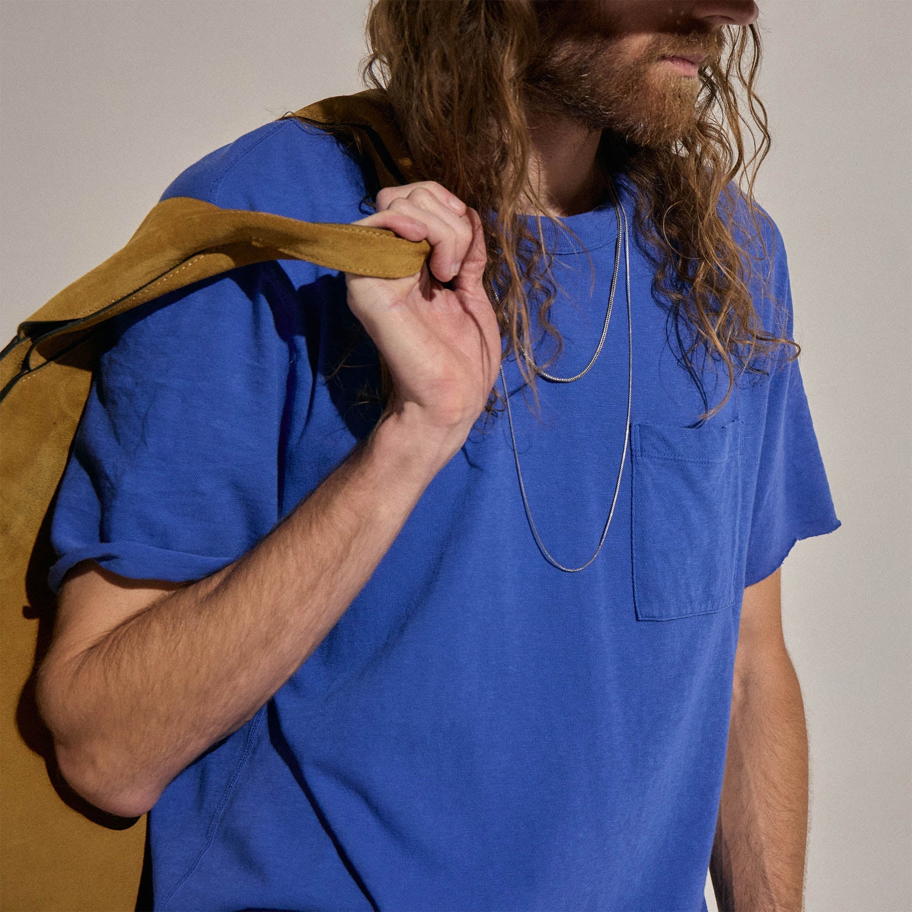 Slub Jersey Pocket Tee - Baltic Blue