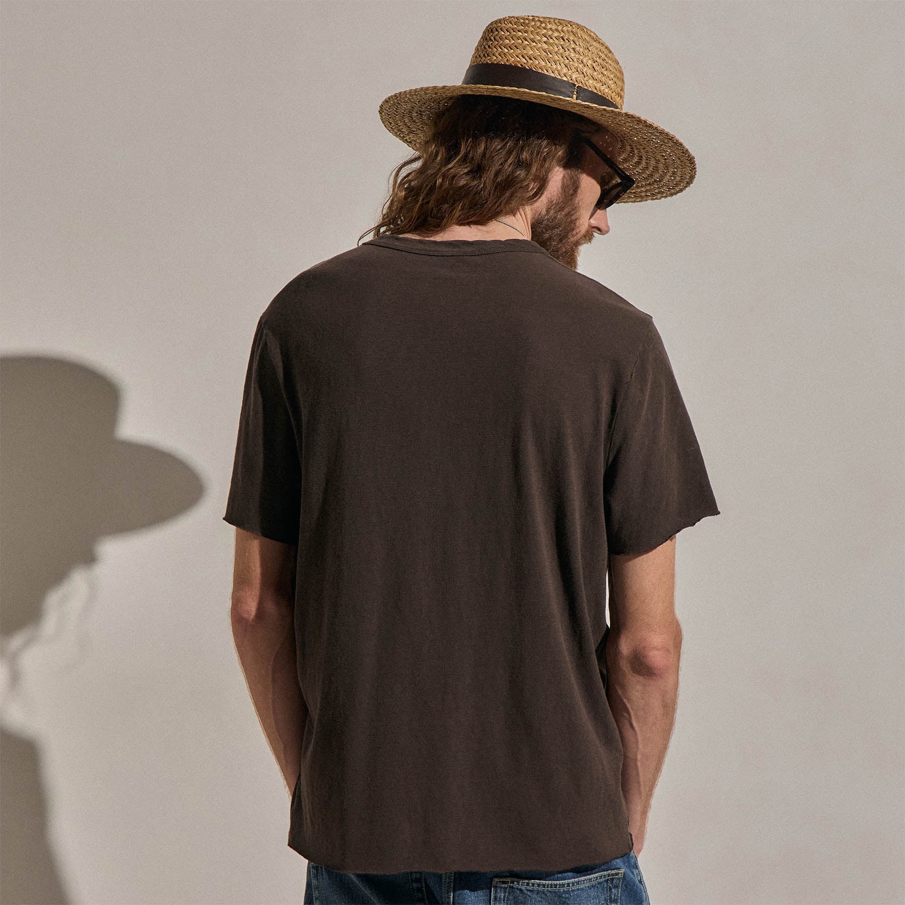 Slub Jersey Pocket Tee - Bark Pigment
