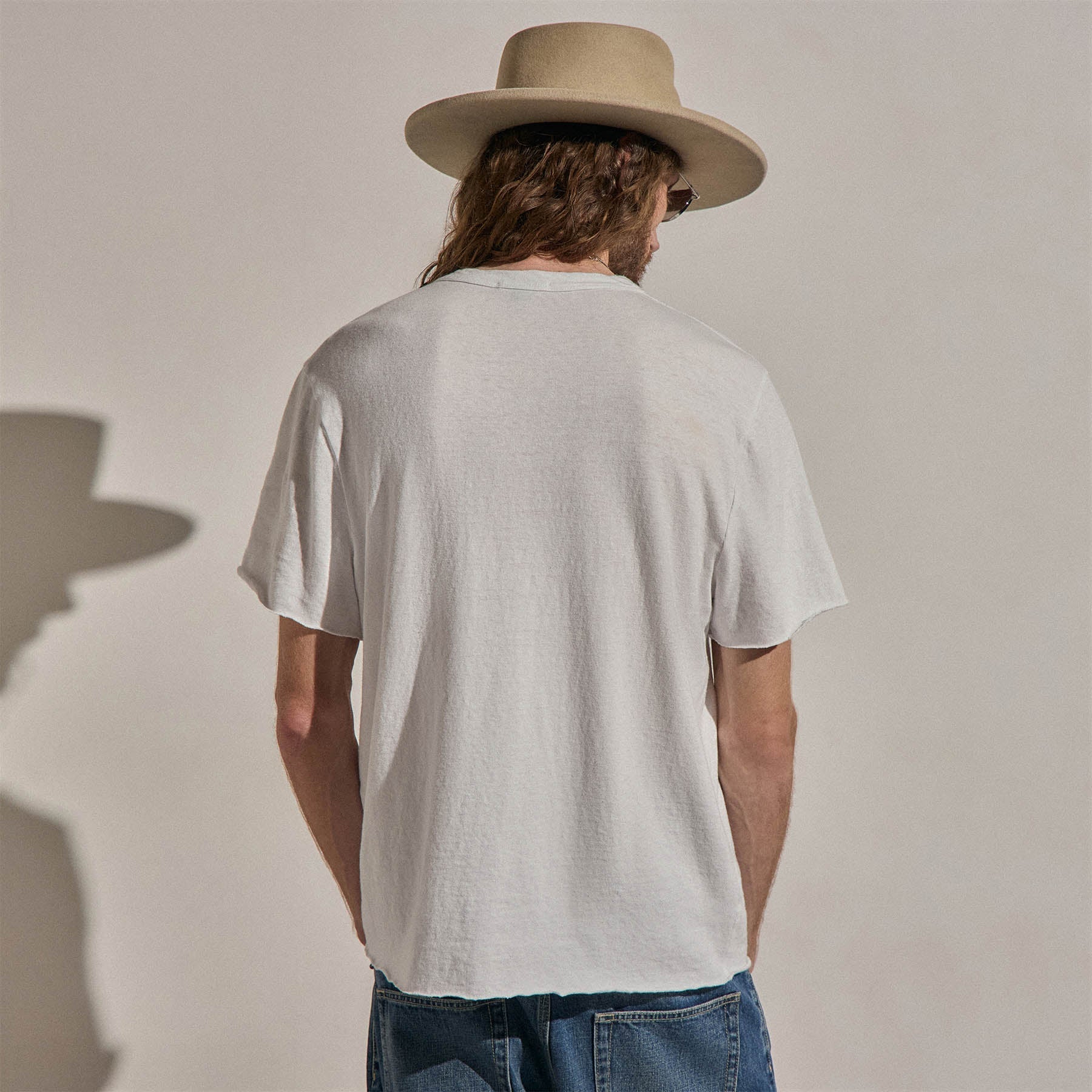 Slub Jersey Pocket Tee - White