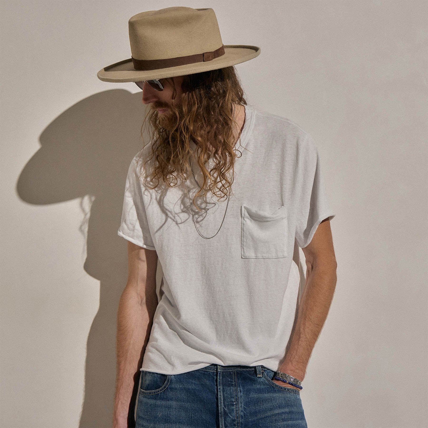 Slub Jersey Pocket Tee - White