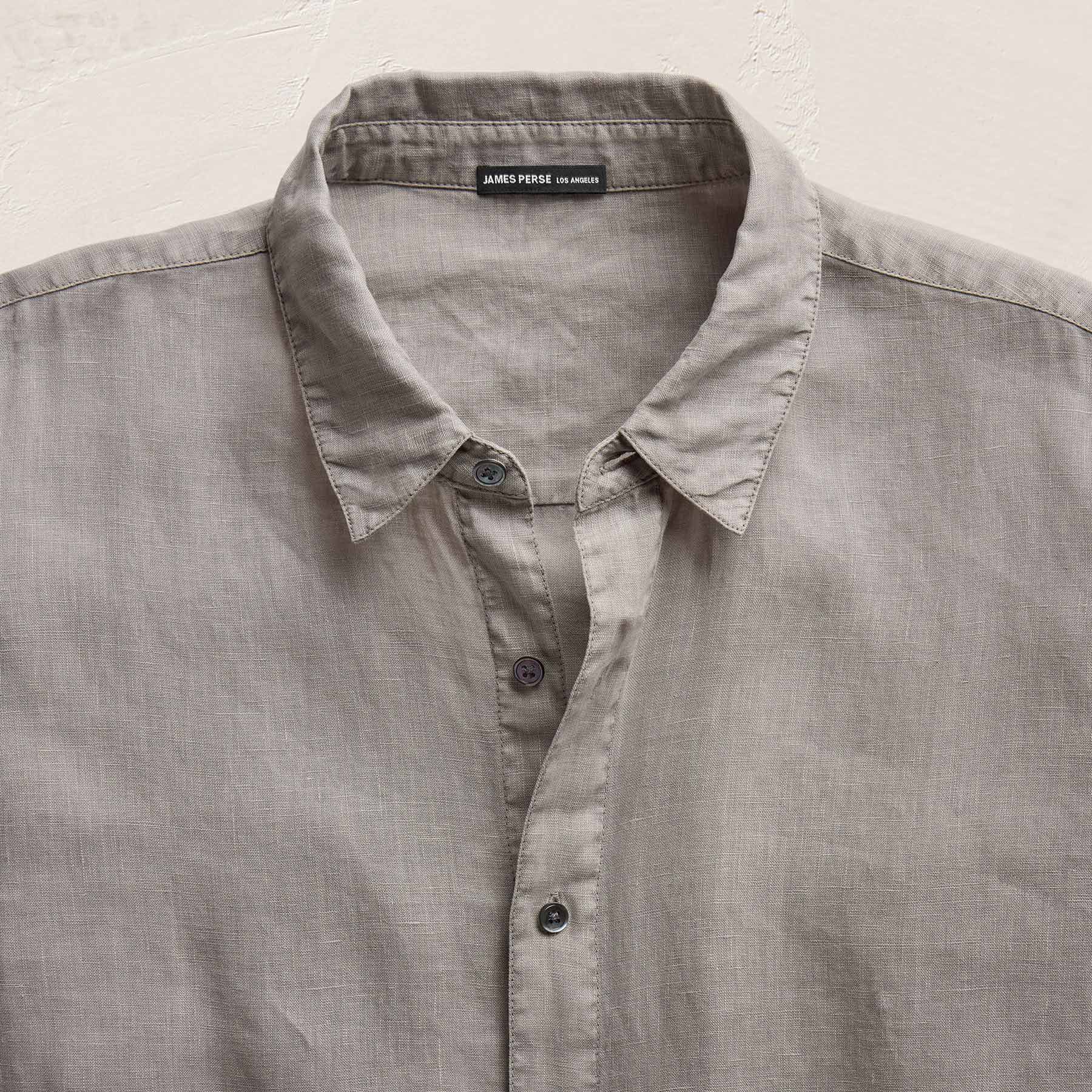 Lightweight Linen Shirt - Fog Pigment