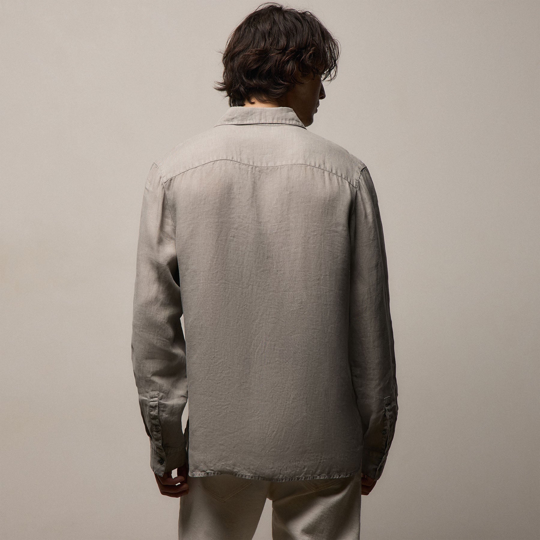 Lightweight Linen Shirt - Fog Pigment