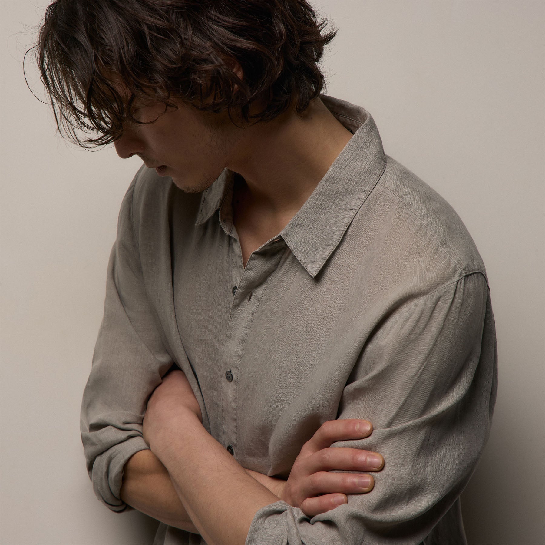 Lightweight Linen Shirt - Fog Pigment