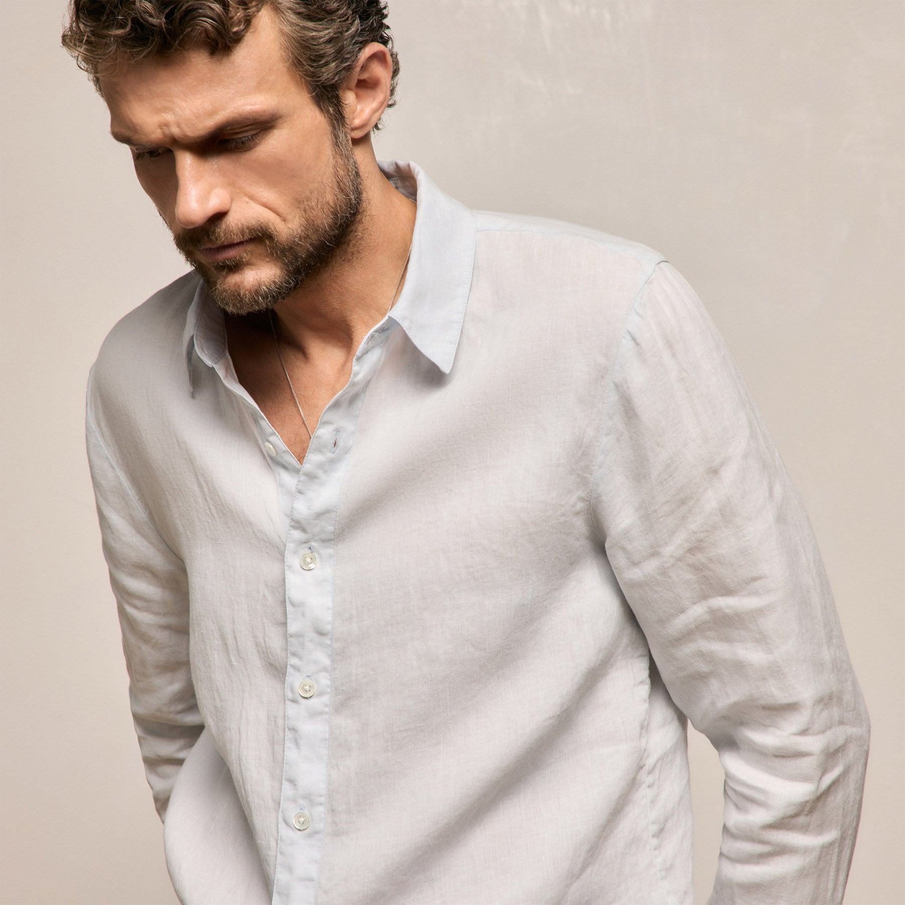 Lightweight Linen Shirt - Memory Pigment