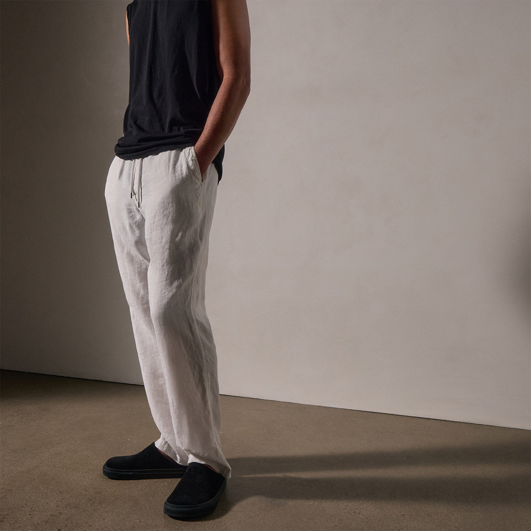 Relaxed Linen Pant - White