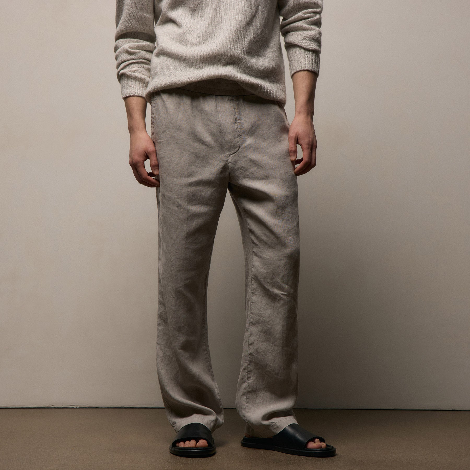Lightweight Linen Pant - Fog Pigment