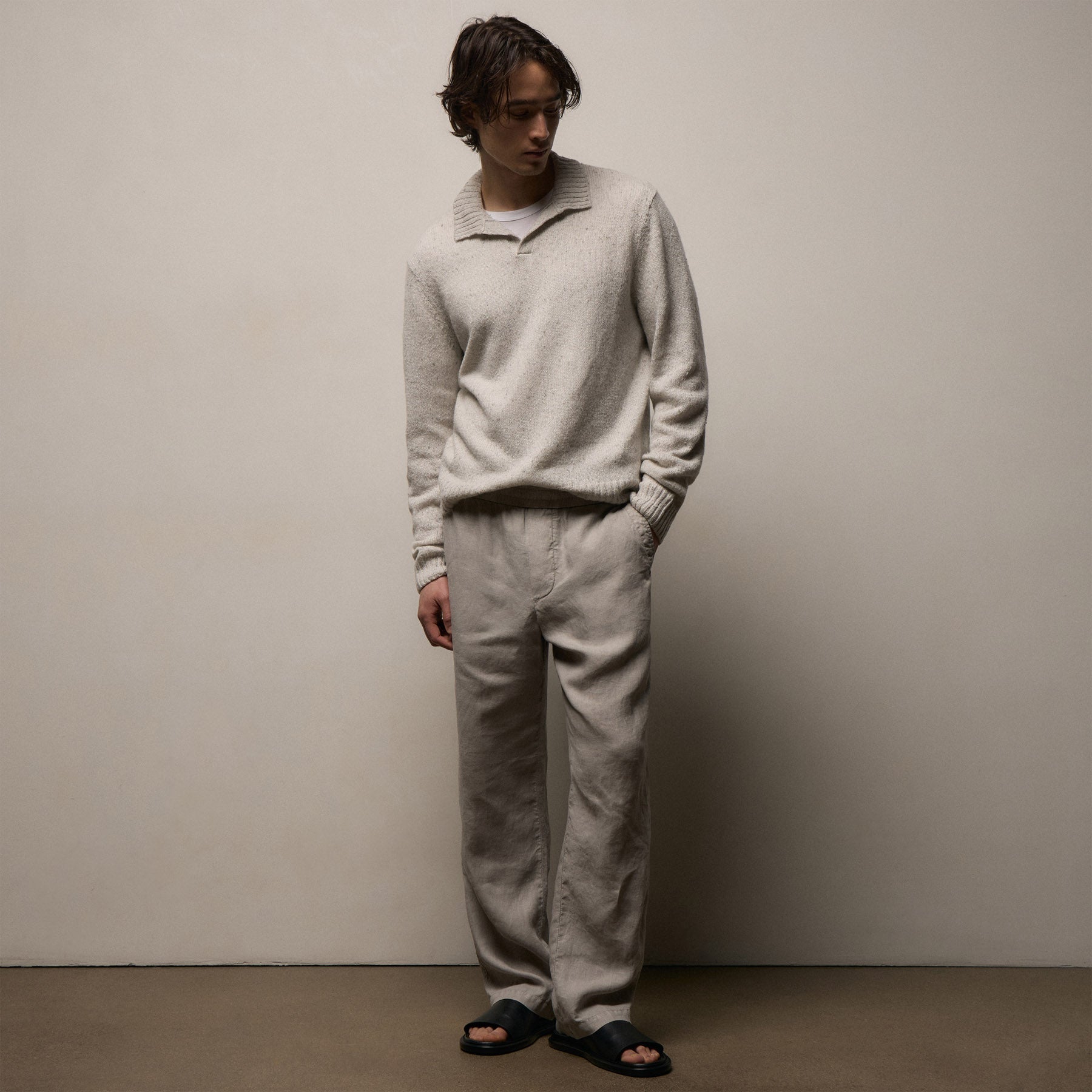 Lightweight Linen Pant - Fog Pigment
