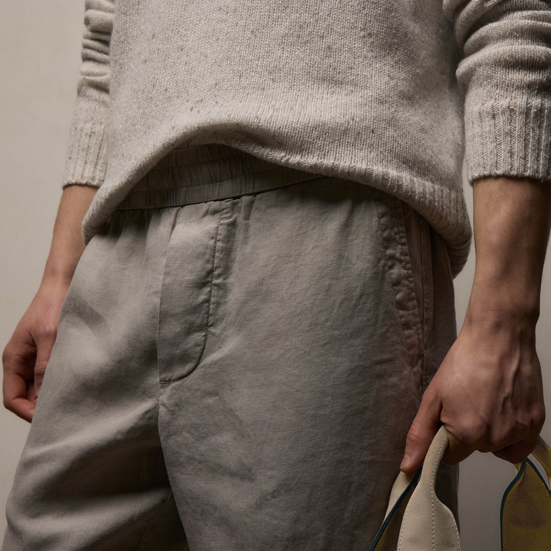 Lightweight Linen Pant - Fog Pigment