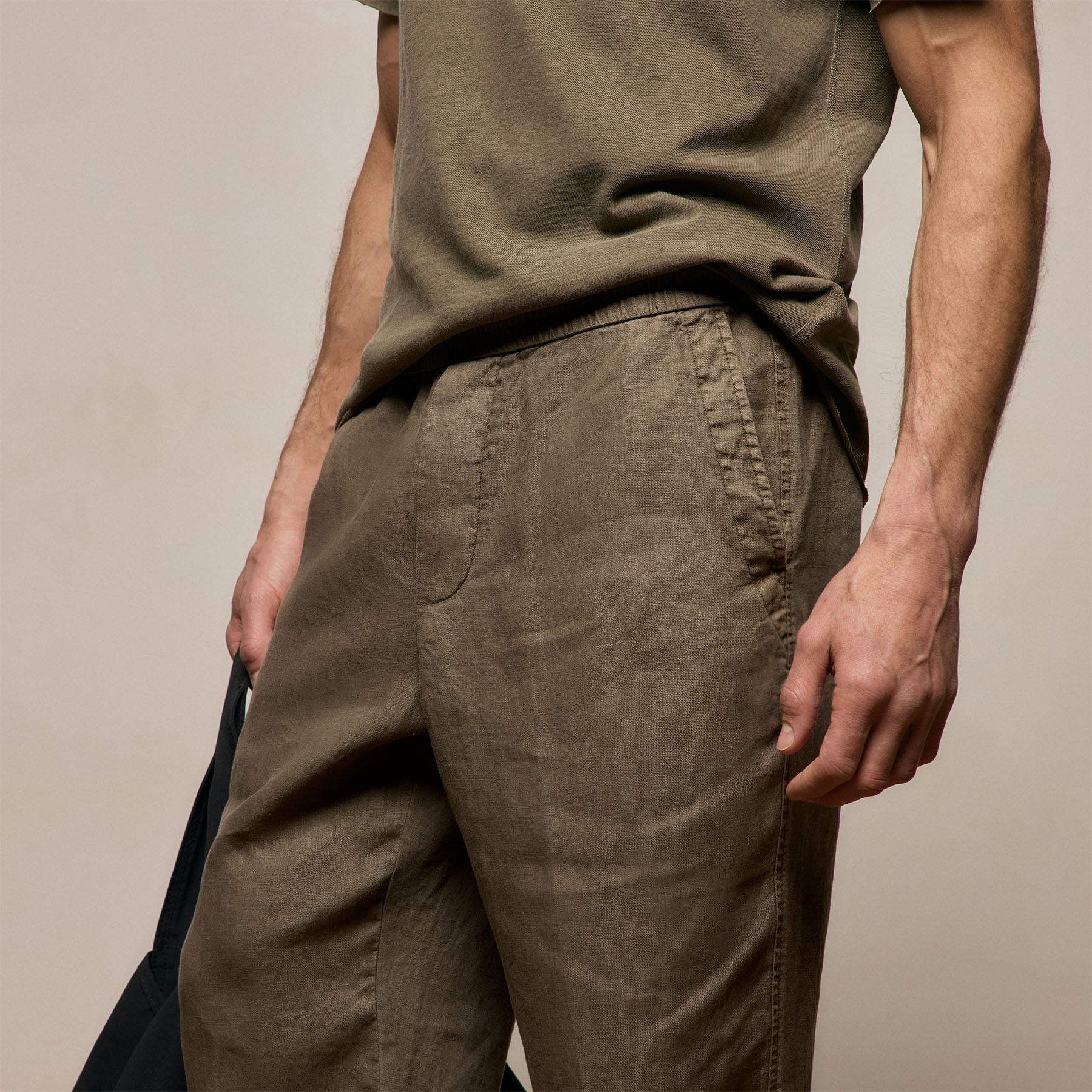 Lightweight Linen Pant - Light Olive Pigment