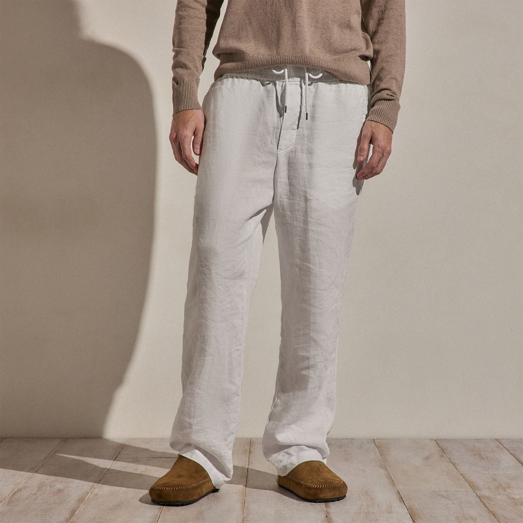 Lightweight Linen Pant - White